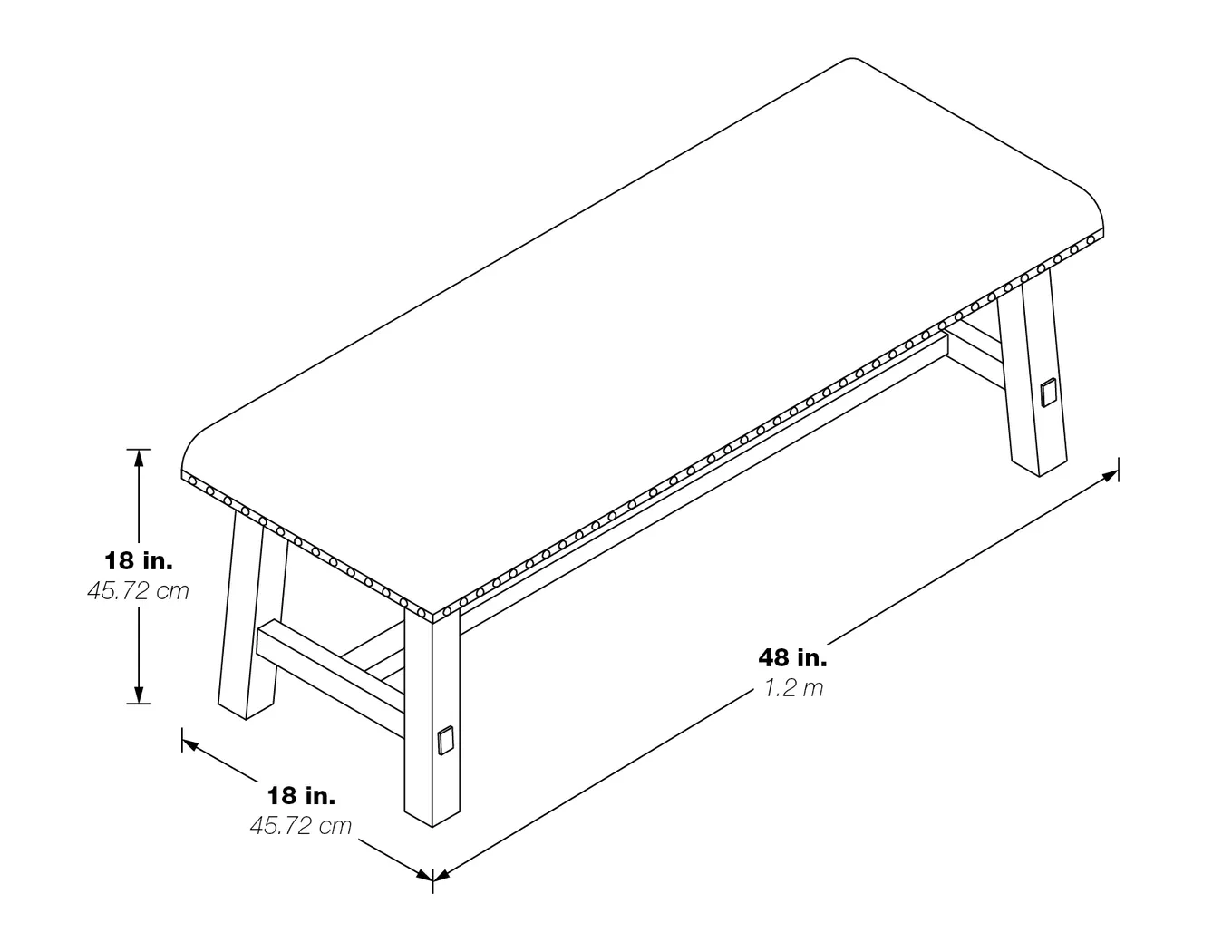 Alix Beige Bench - Thumbnail - Image 4