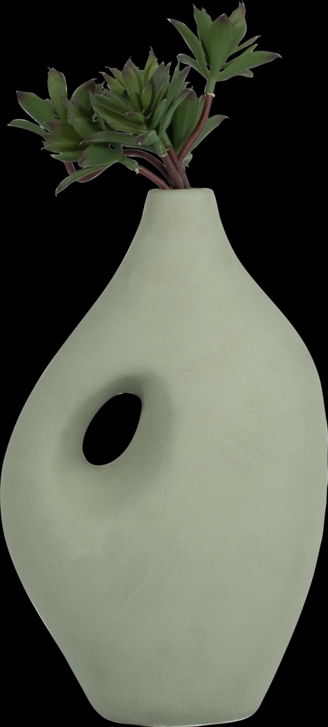 Aljema Green 12 in. Vase - Thumbnail - Image 2