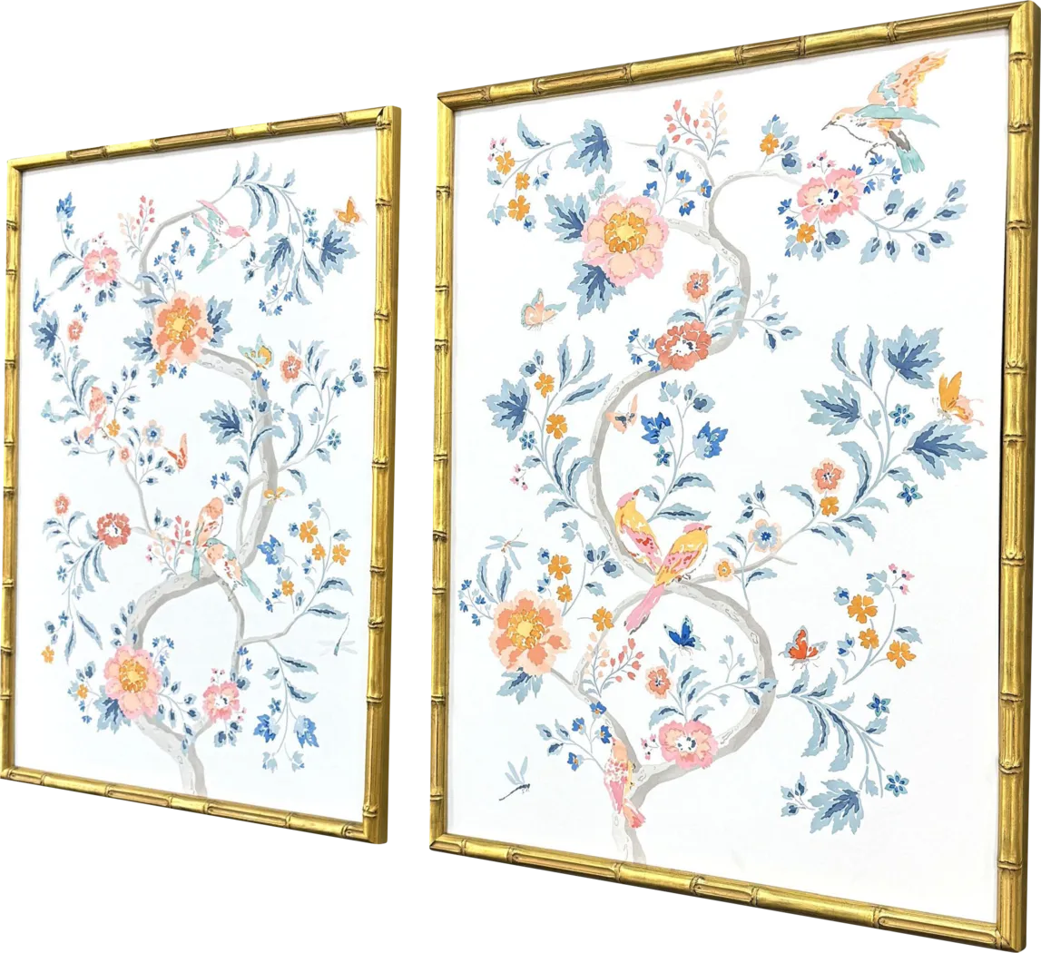 All The Flowers Blue Artwork, Set of 2 - Thumbnail - Image 2