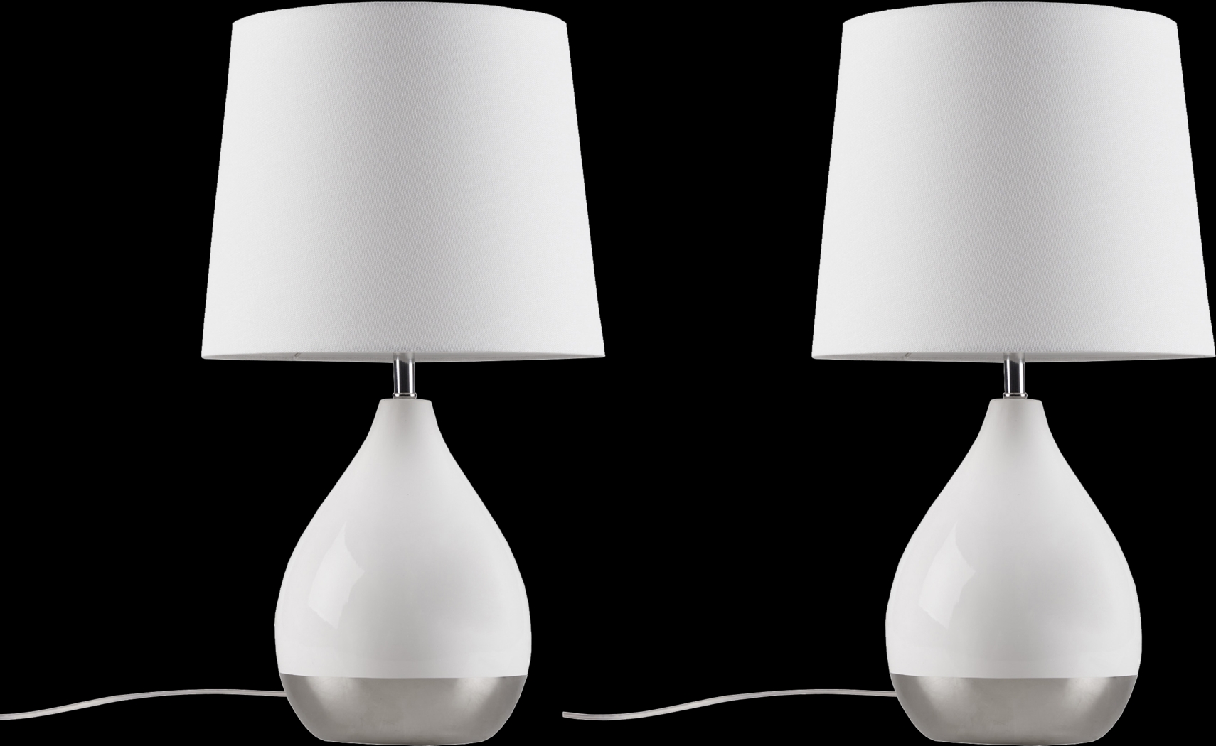 Allamanda Court White Table Lamps, Set of 2 - Thumbnail - Image 1