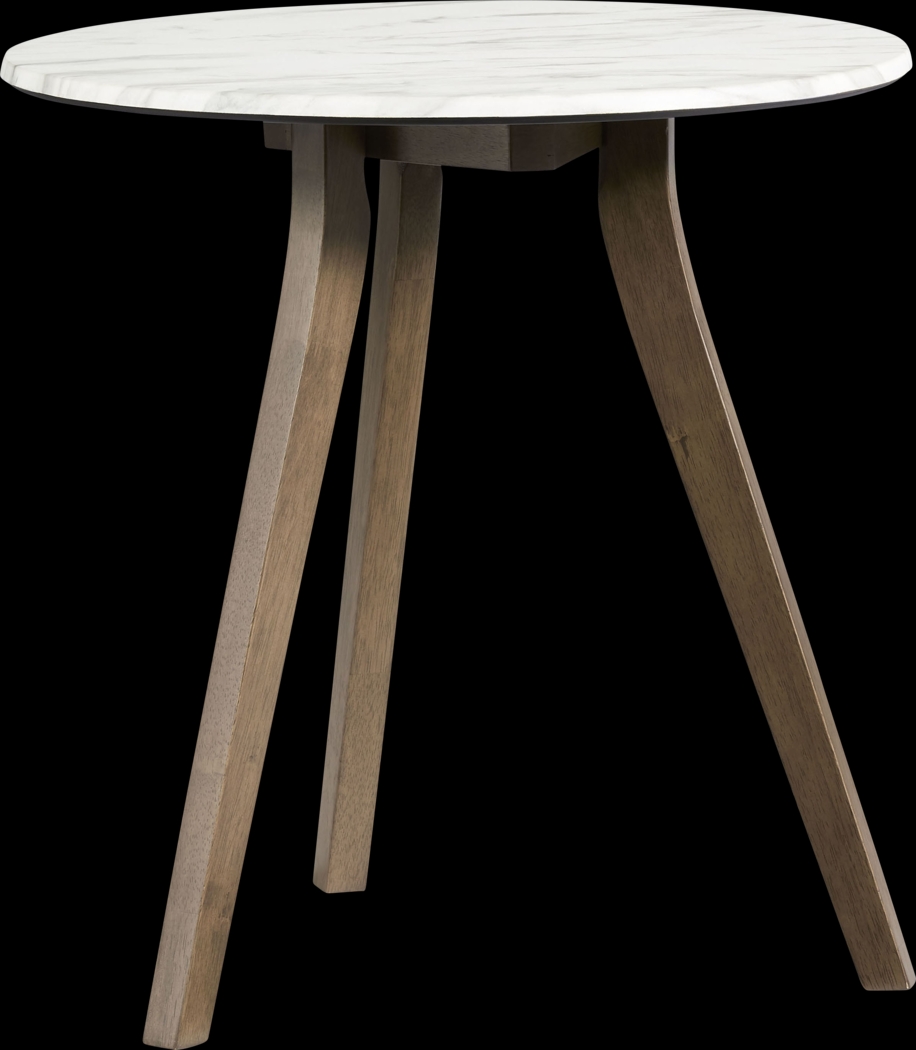 Allana White End Table - Thumbnail - Image 1