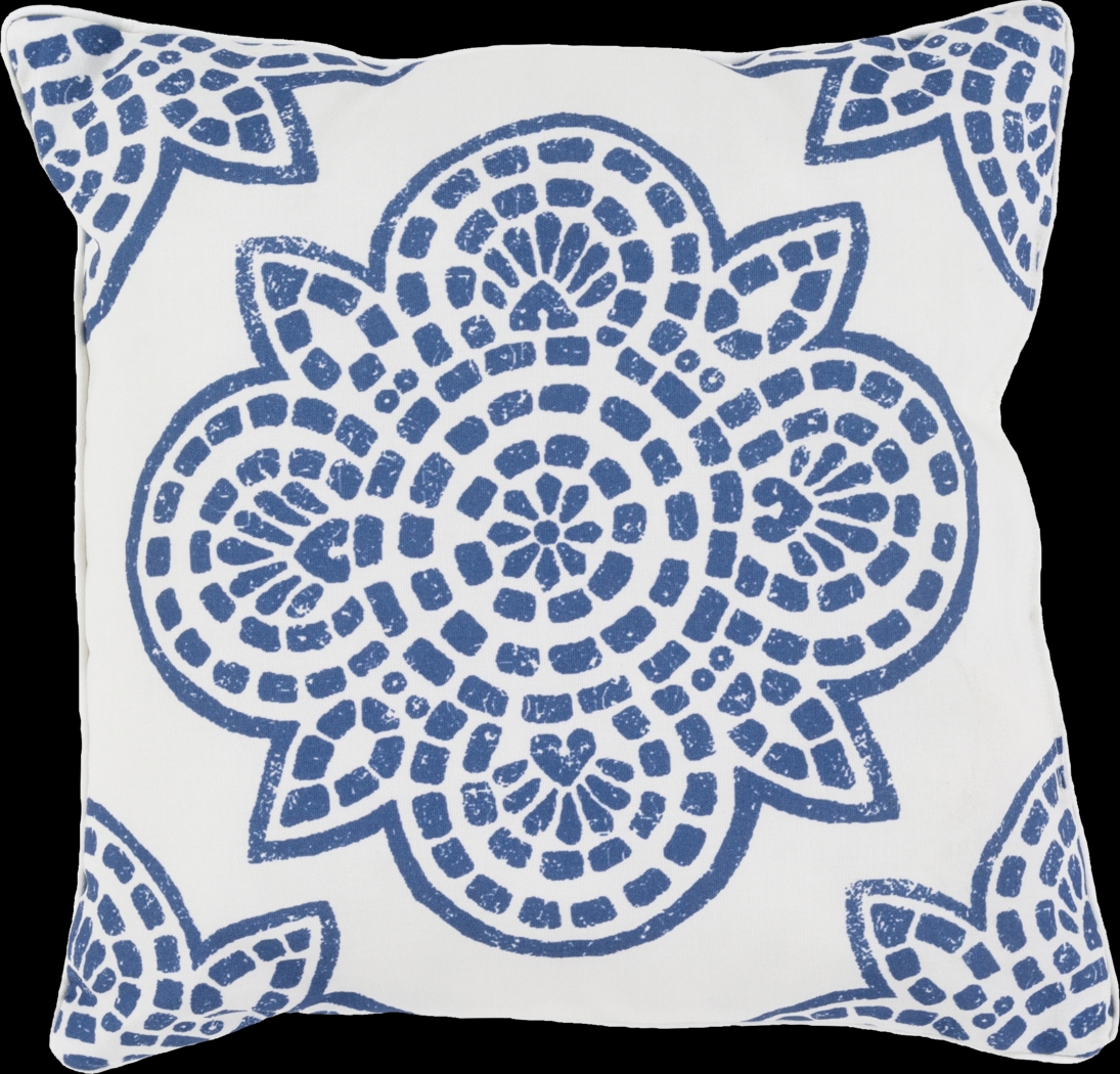 Allanna Navy Indoor/Outdoor Accent Pillow - Thumbnail - Image 1