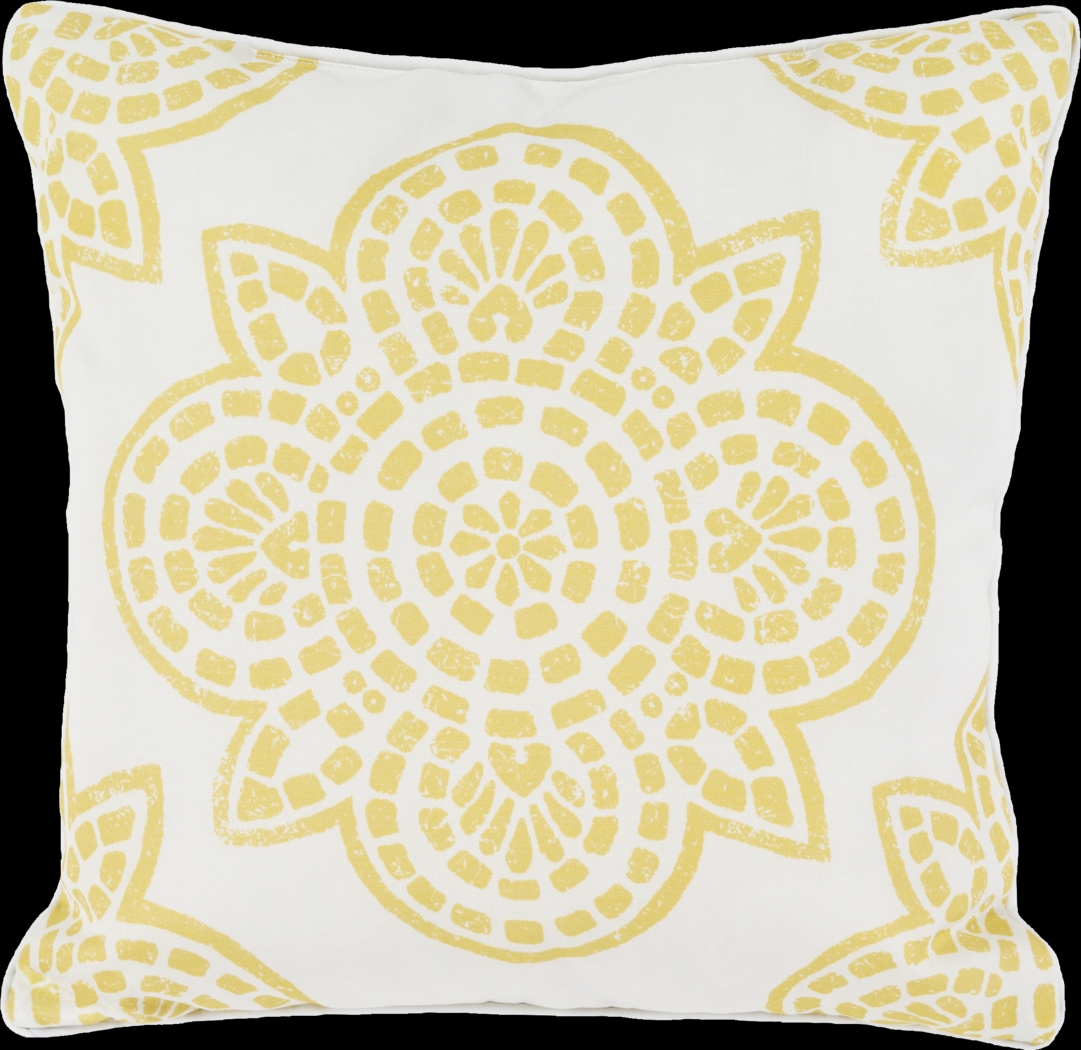 Allanna Yellow Indoor/Outdoor Accent Pillow - Thumbnail - Image 1