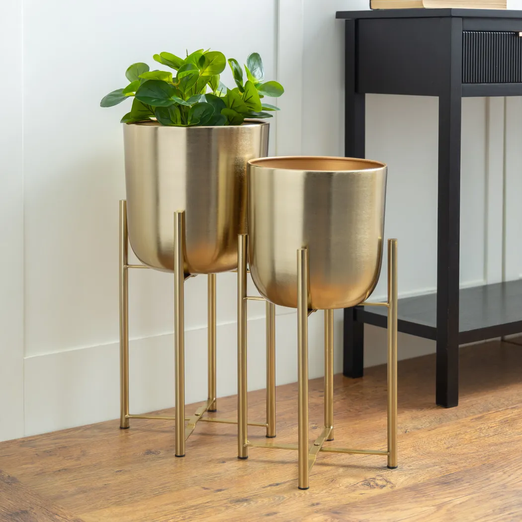 Allany Gold Planters, Set of 3 - Image 2