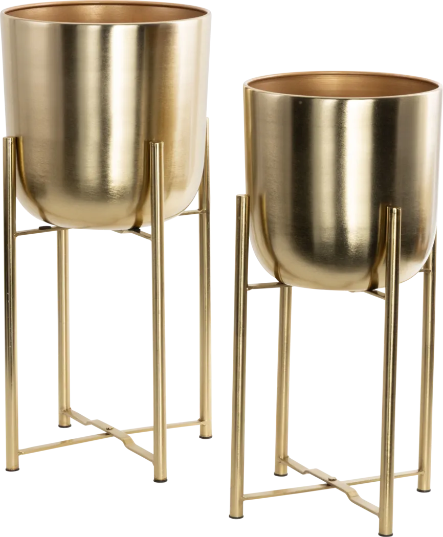Allany Gold Planters, Set of 3 - Image 8