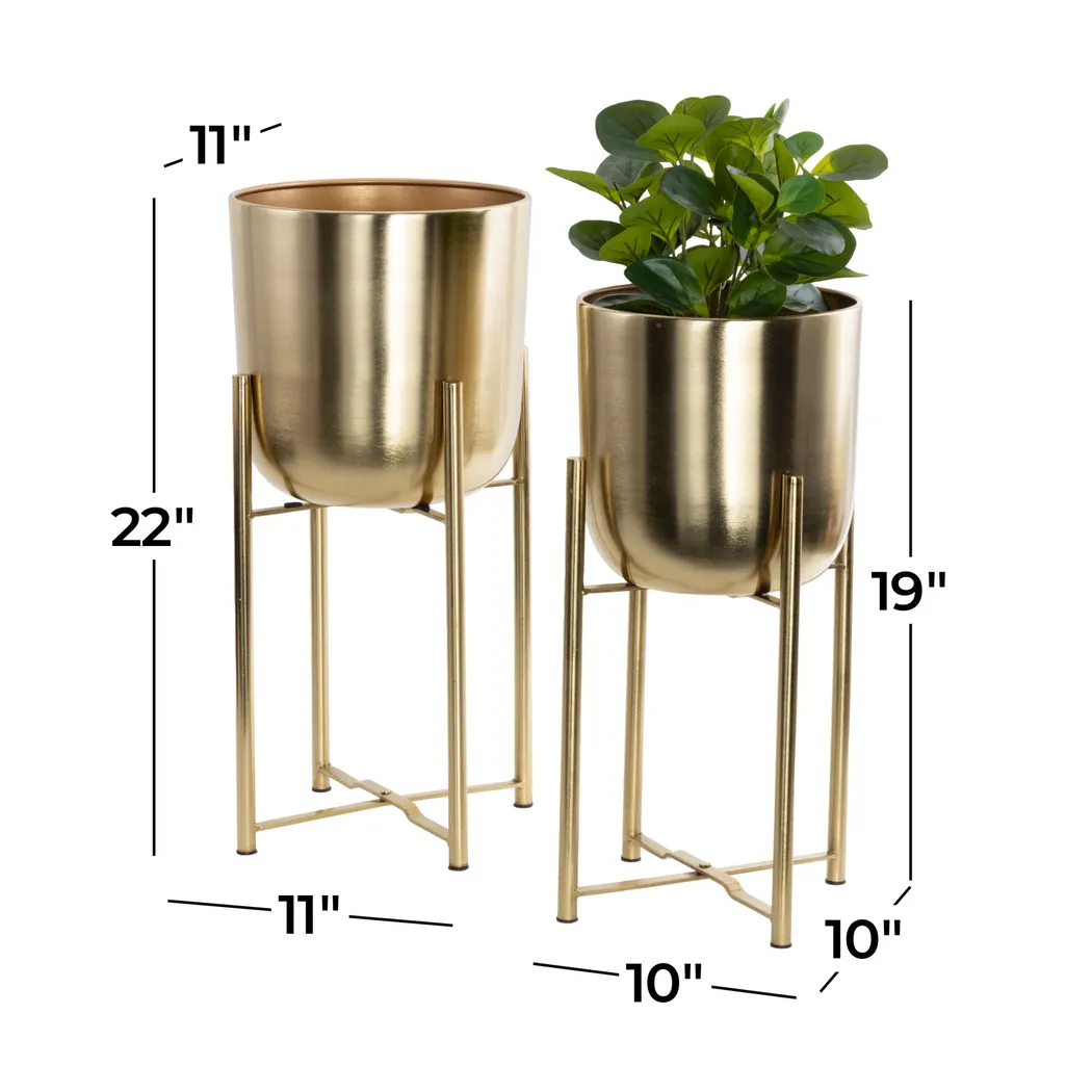 Allany Gold Planters, Set of 3 - Image 9