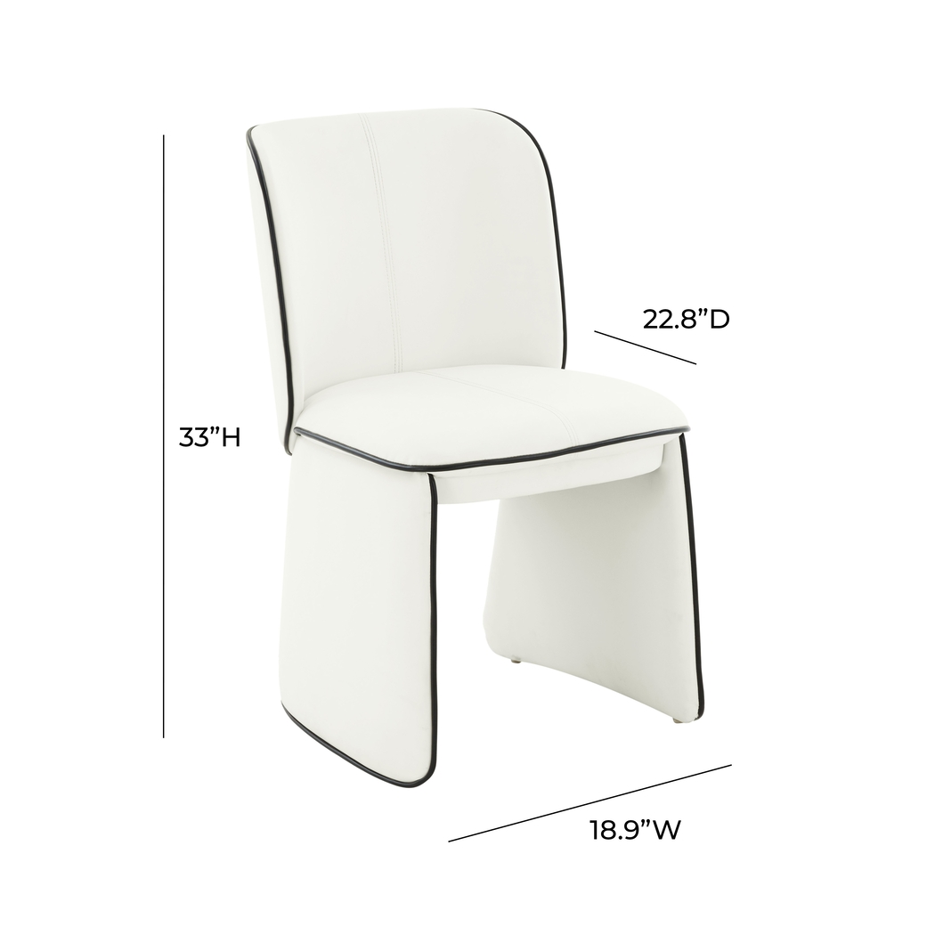 Allbee Cream Side Chair - Thumbnail - Image 6