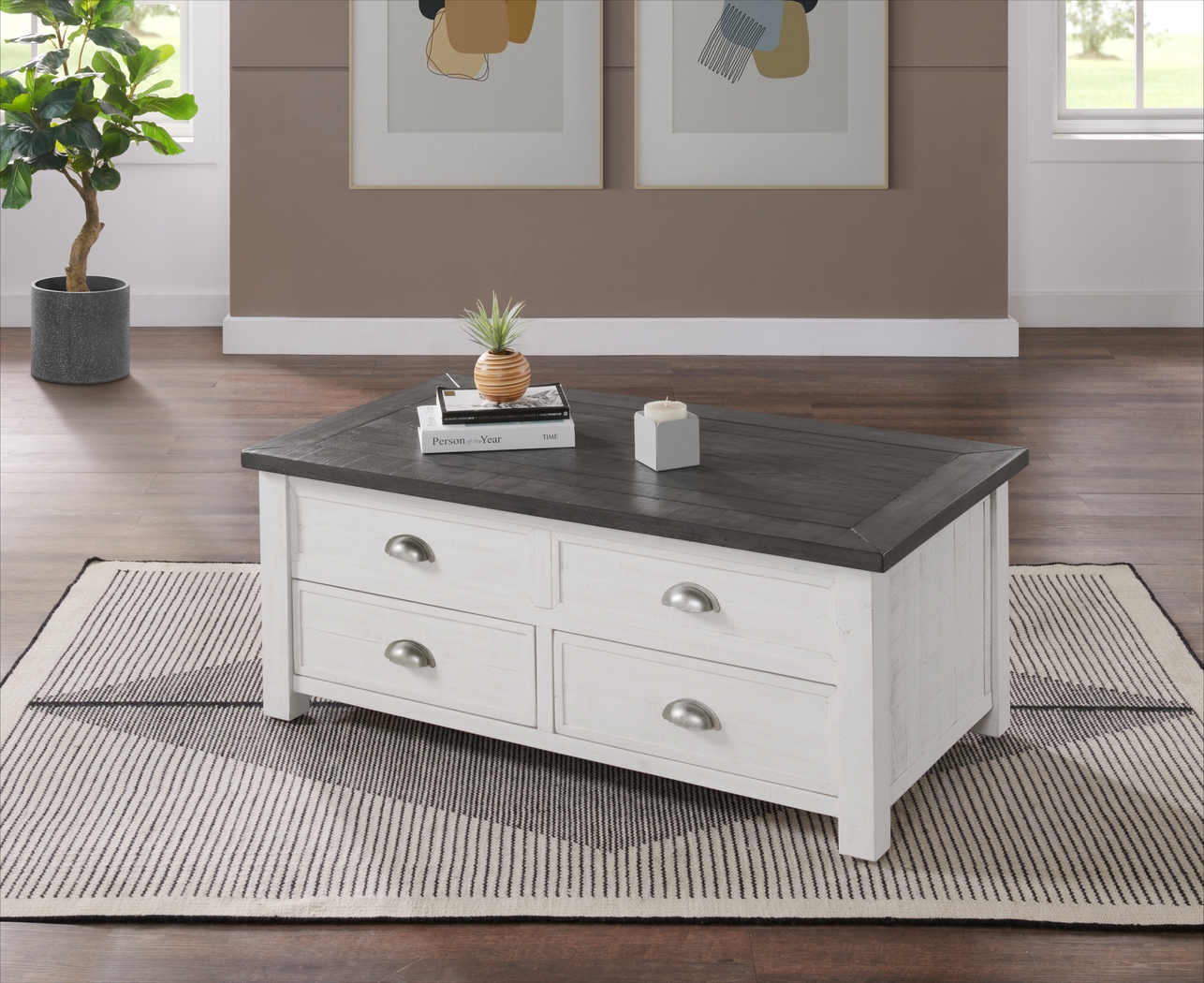 Allenby White Cocktail Table - Thumbnail - Image 2