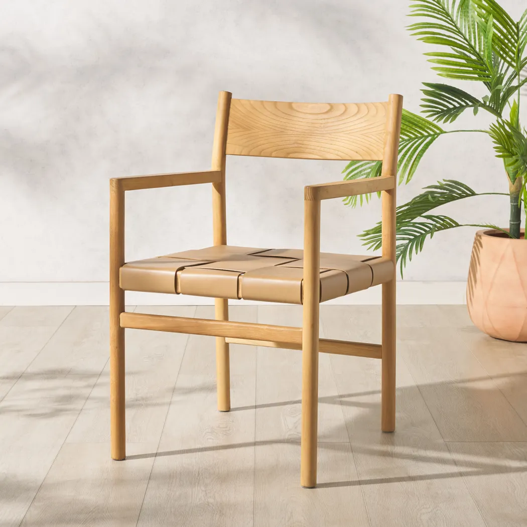 Allercam Natural/Tan Dining Chair - Thumbnail - Image 2