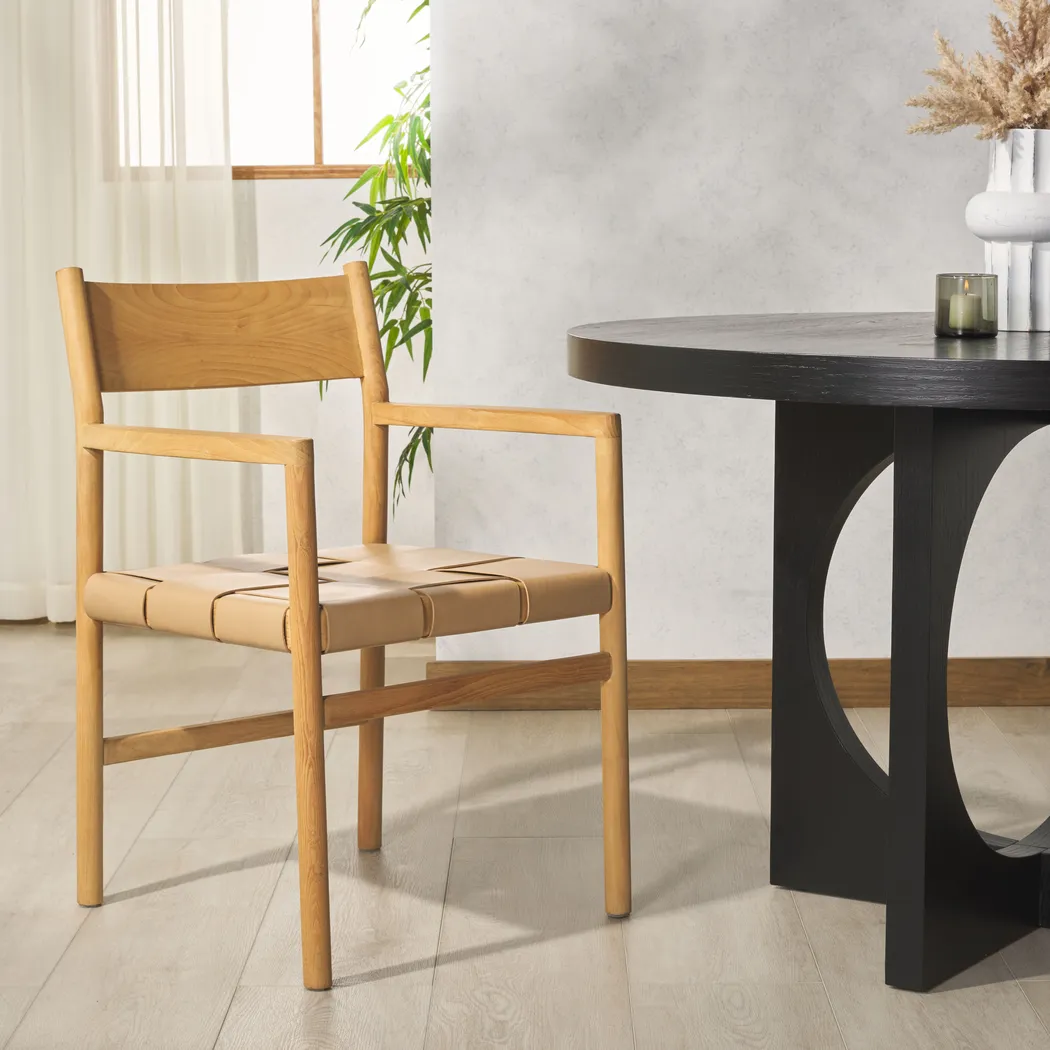 Allercam Natural/Tan Dining Chair - Thumbnail - Image 3