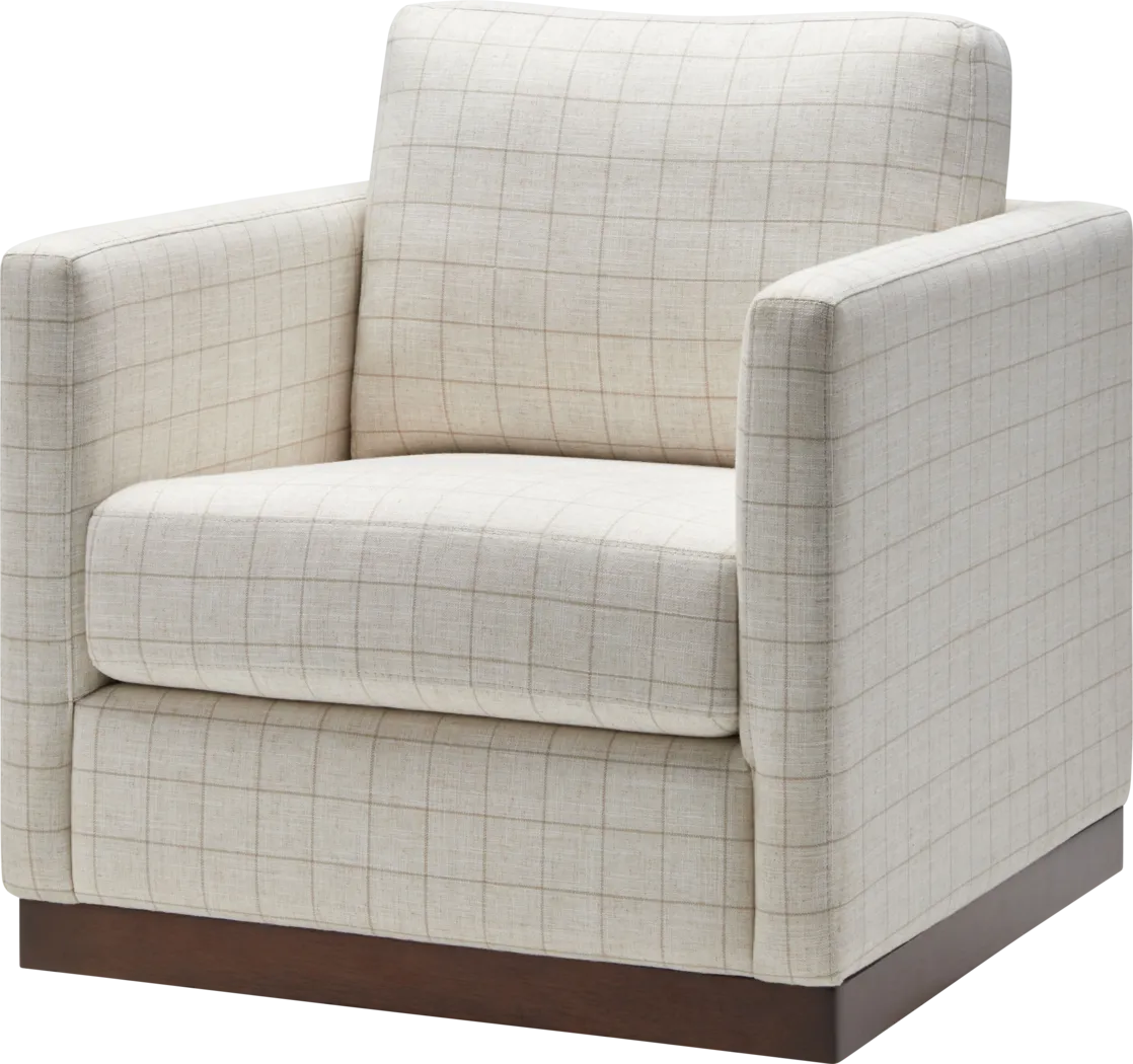 Alleta I Beige Swivel Accent Chair - Thumbnail - Image 1