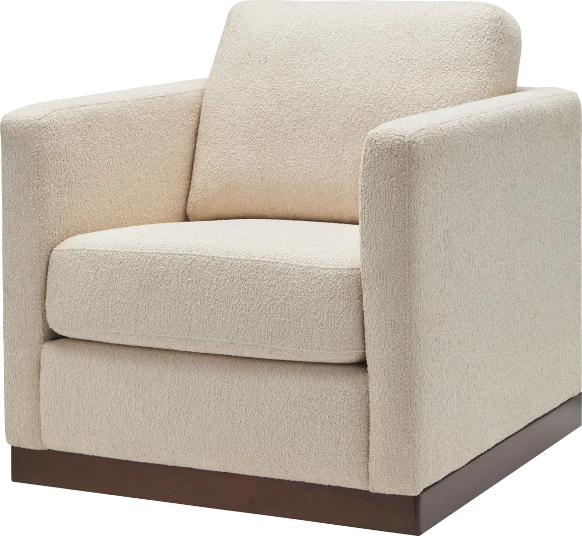 Alleta II Beige Swivel Accent Chair - Thumbnail - Image 1