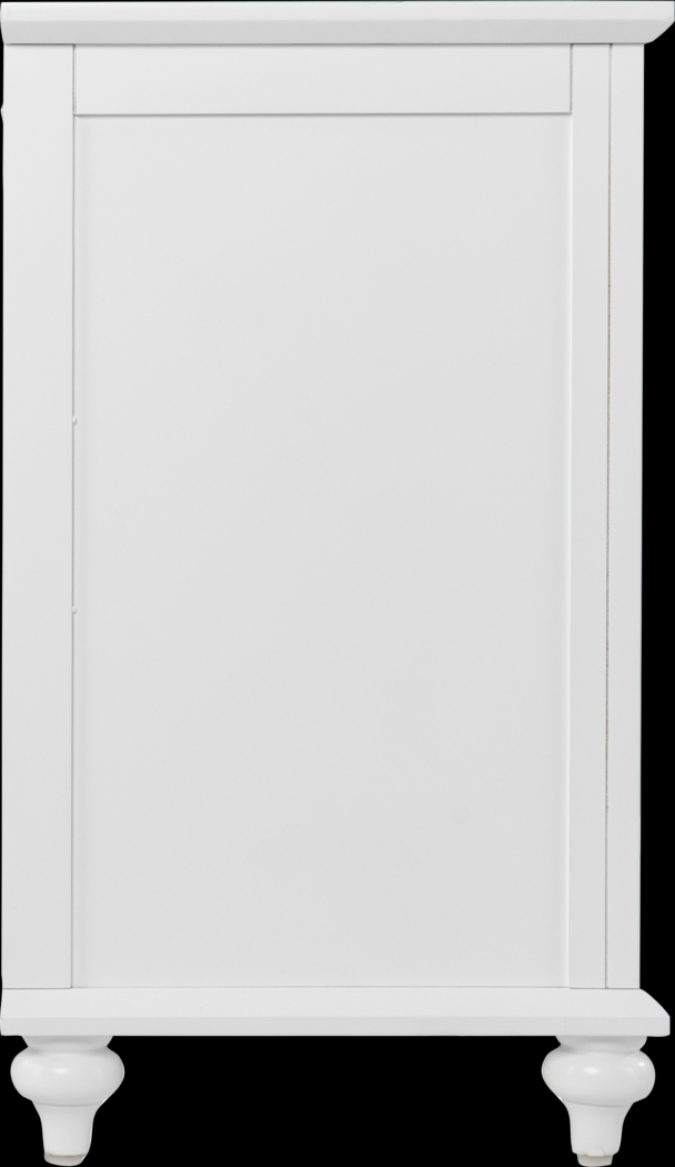 Allgehenny II White 58 in. Console With Electric Log Fireplace - Thumbnail - Image 3