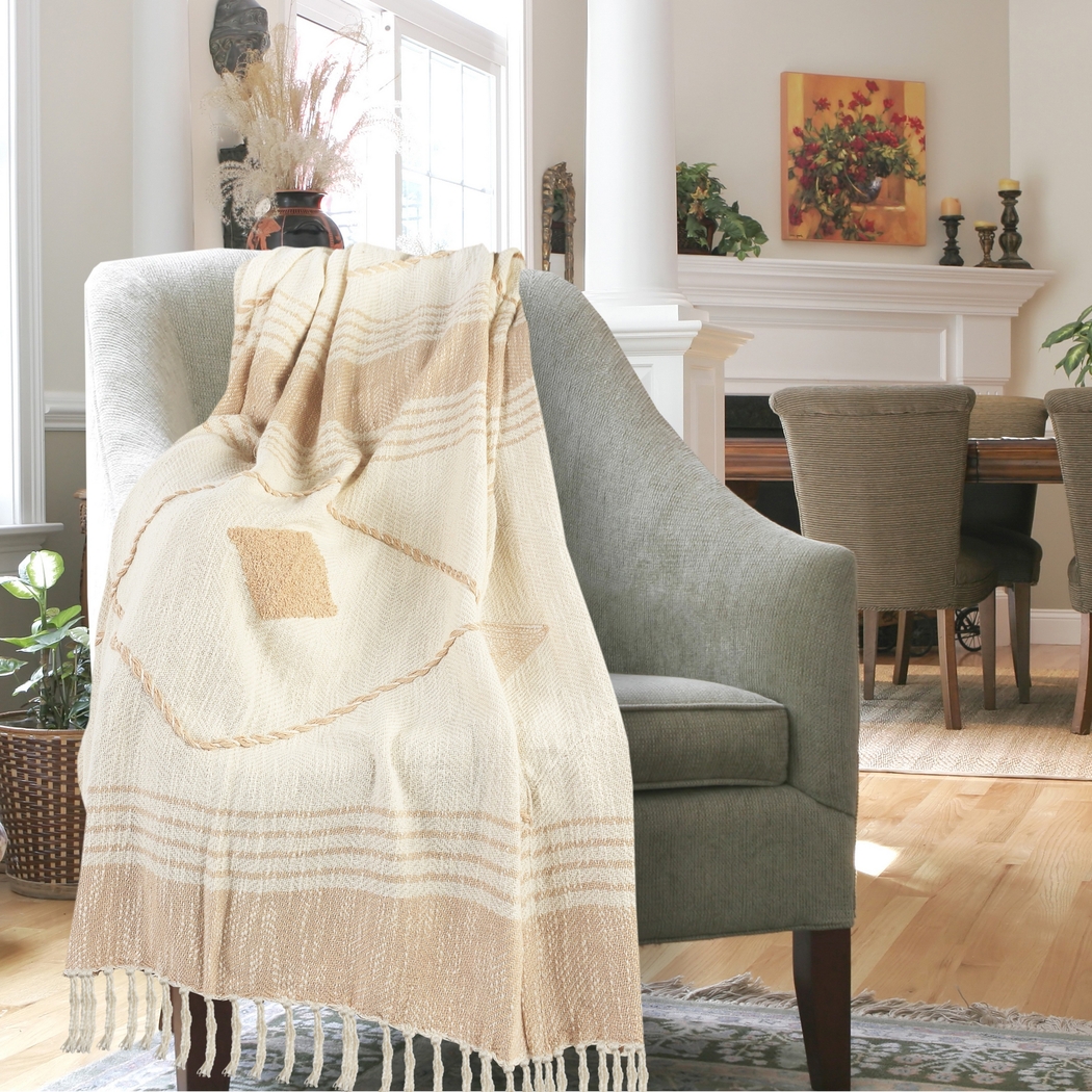 Allico Beige Throw Blanket - Thumbnail - Image 2