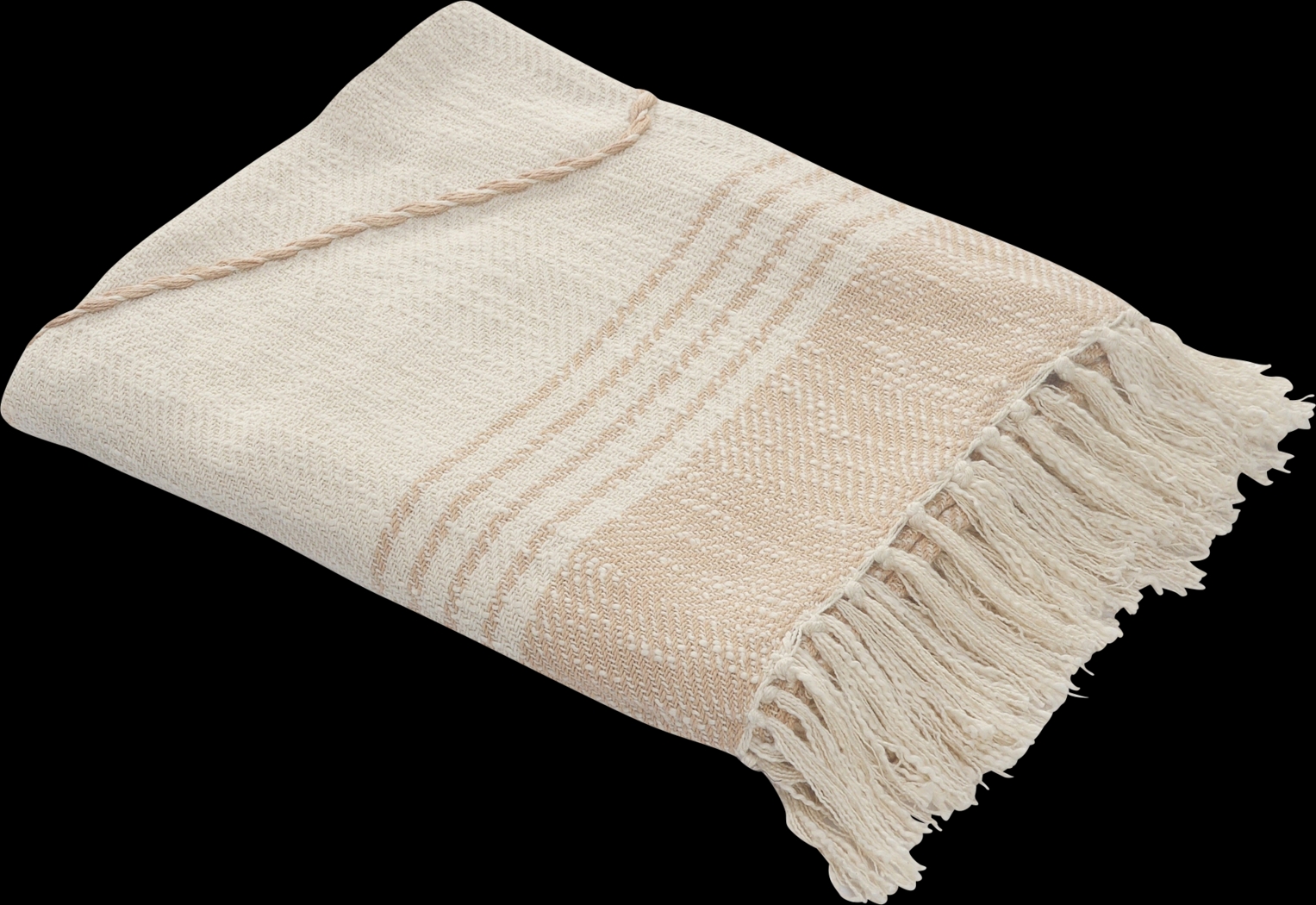 Allico Beige Throw Blanket - Thumbnail - Image 3