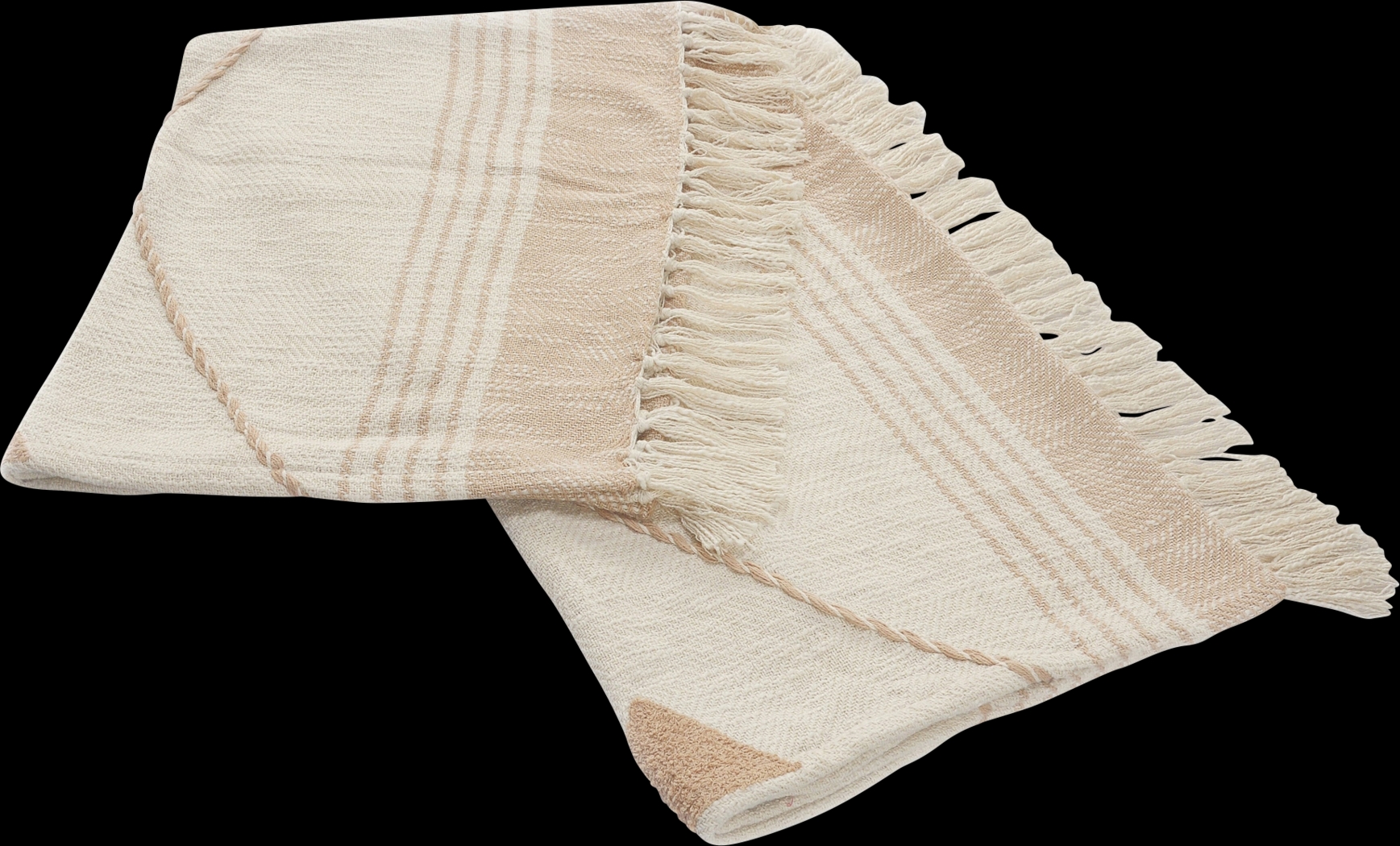 Allico Beige Throw Blanket - Thumbnail - Image 4