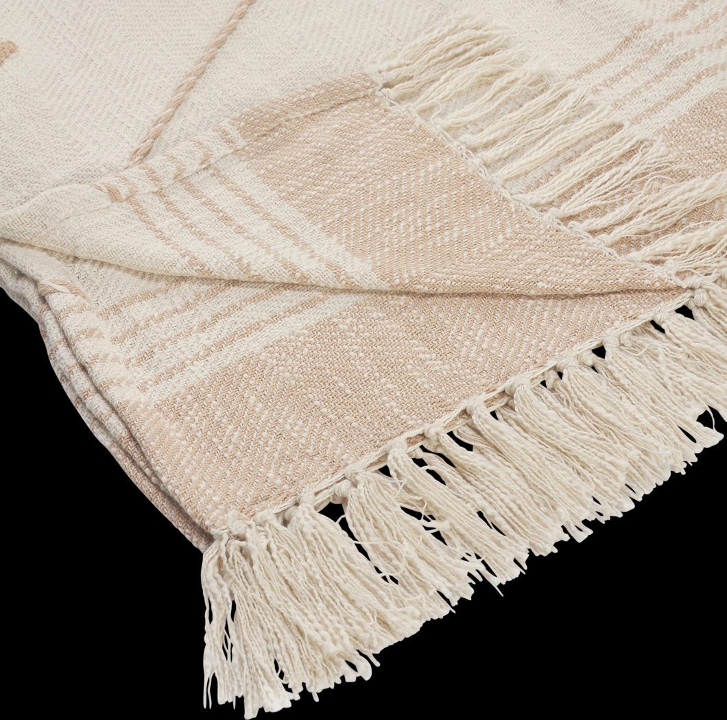 Allico Beige Throw Blanket - Thumbnail - Image 5