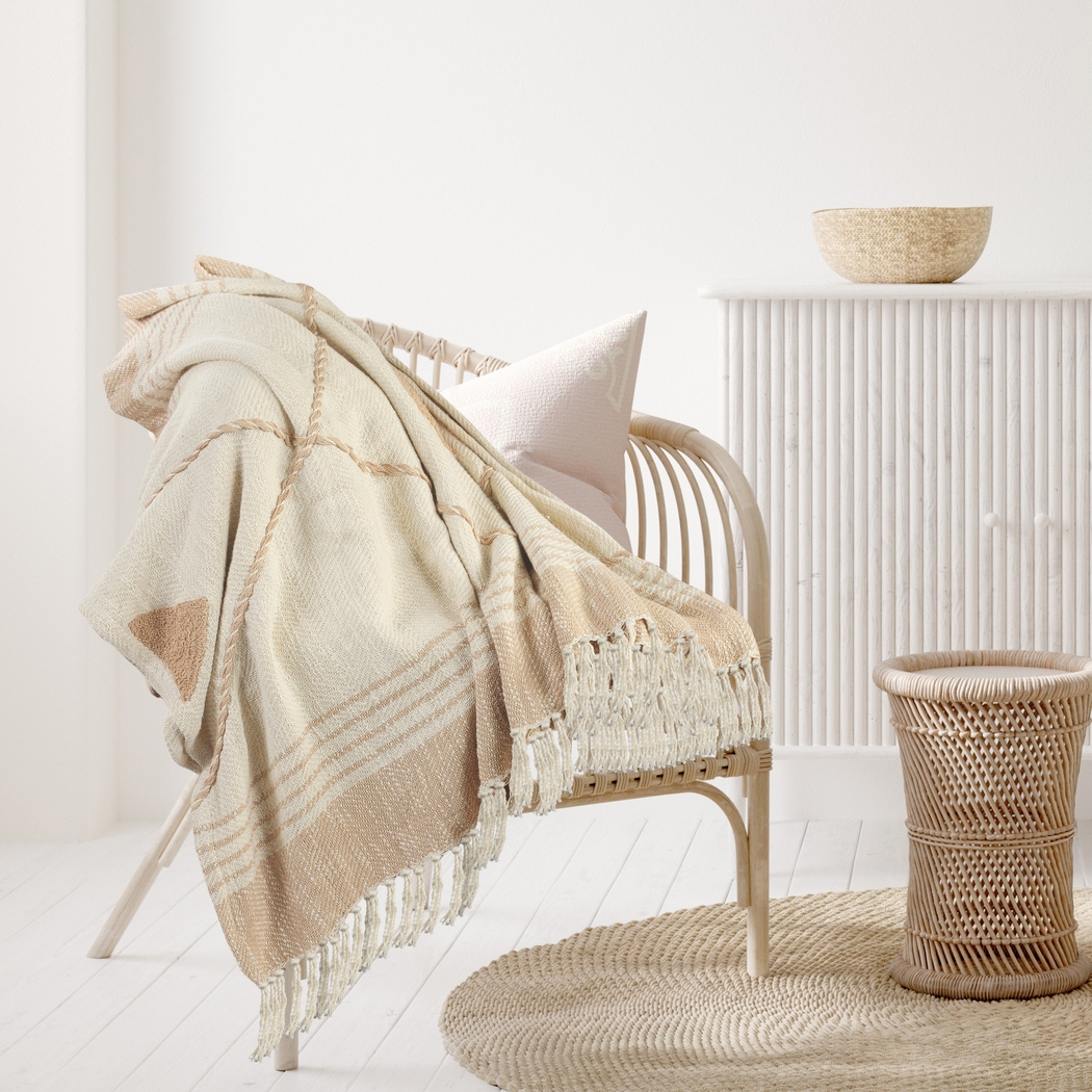 Allico Beige Throw Blanket - Thumbnail - Image 10