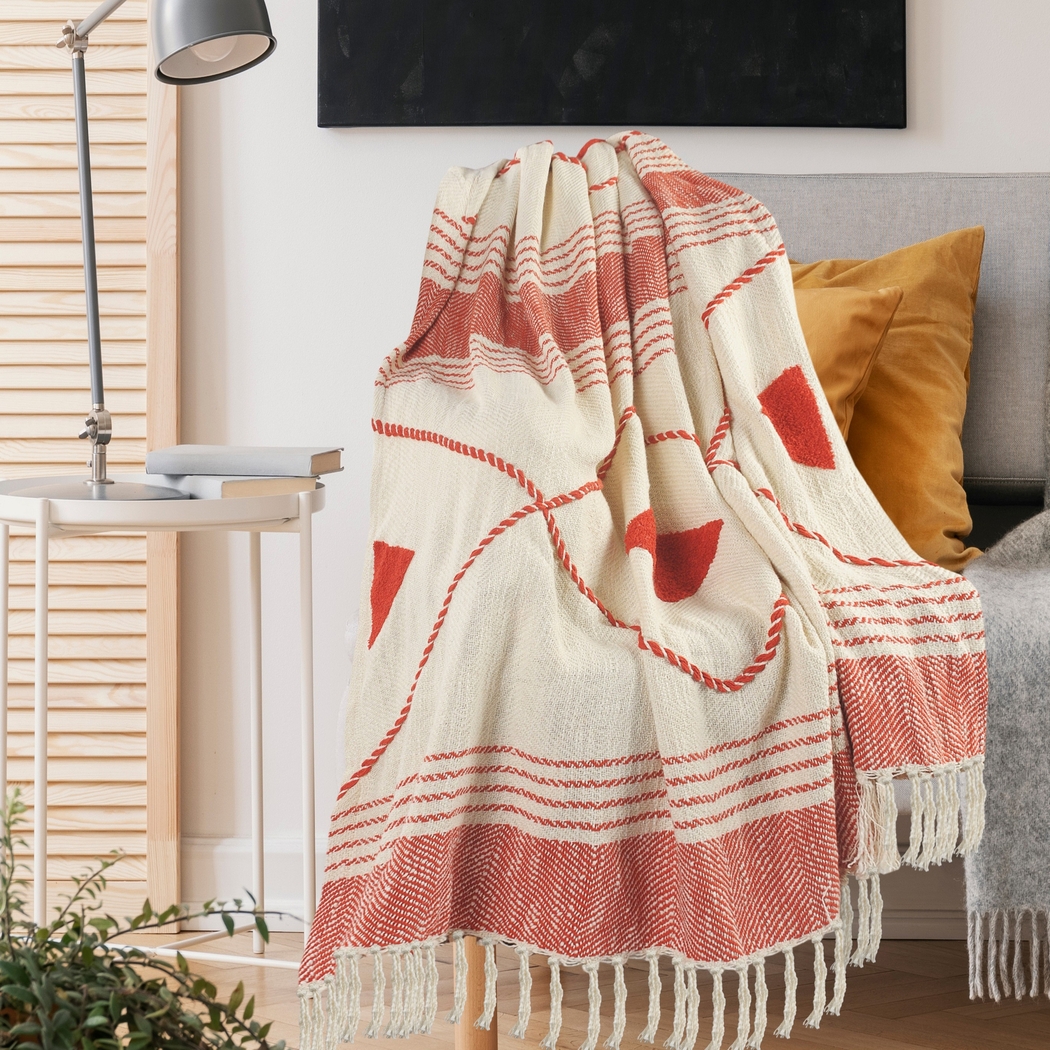 Allico Red Throw Blanket - Thumbnail - Image 2