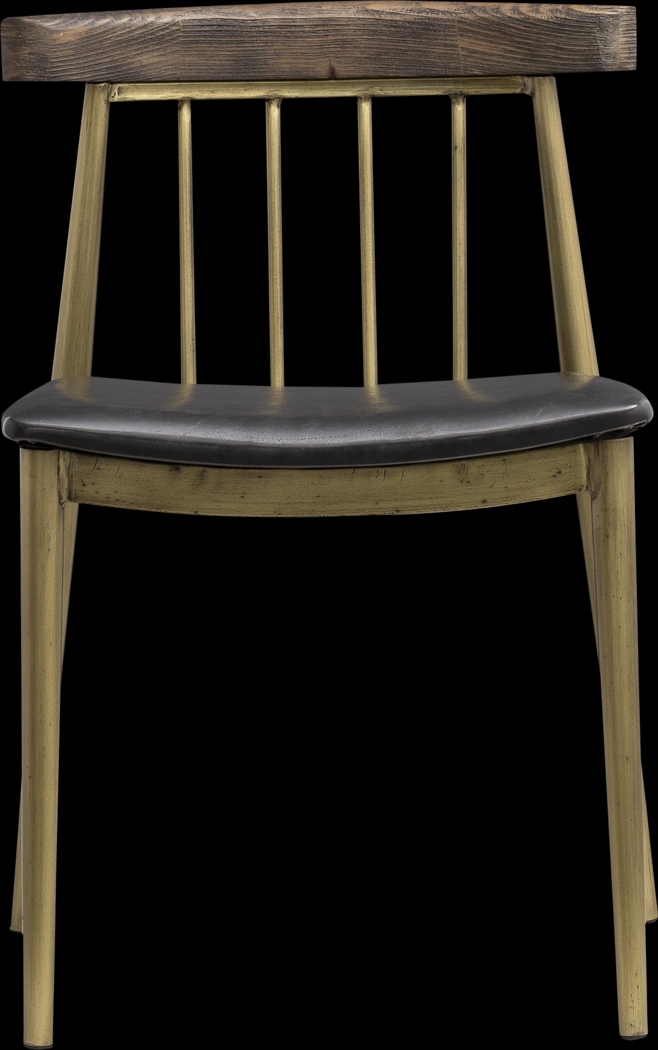Allie Lane Brass Side Chair, Set of 2 - Thumbnail - Image 3