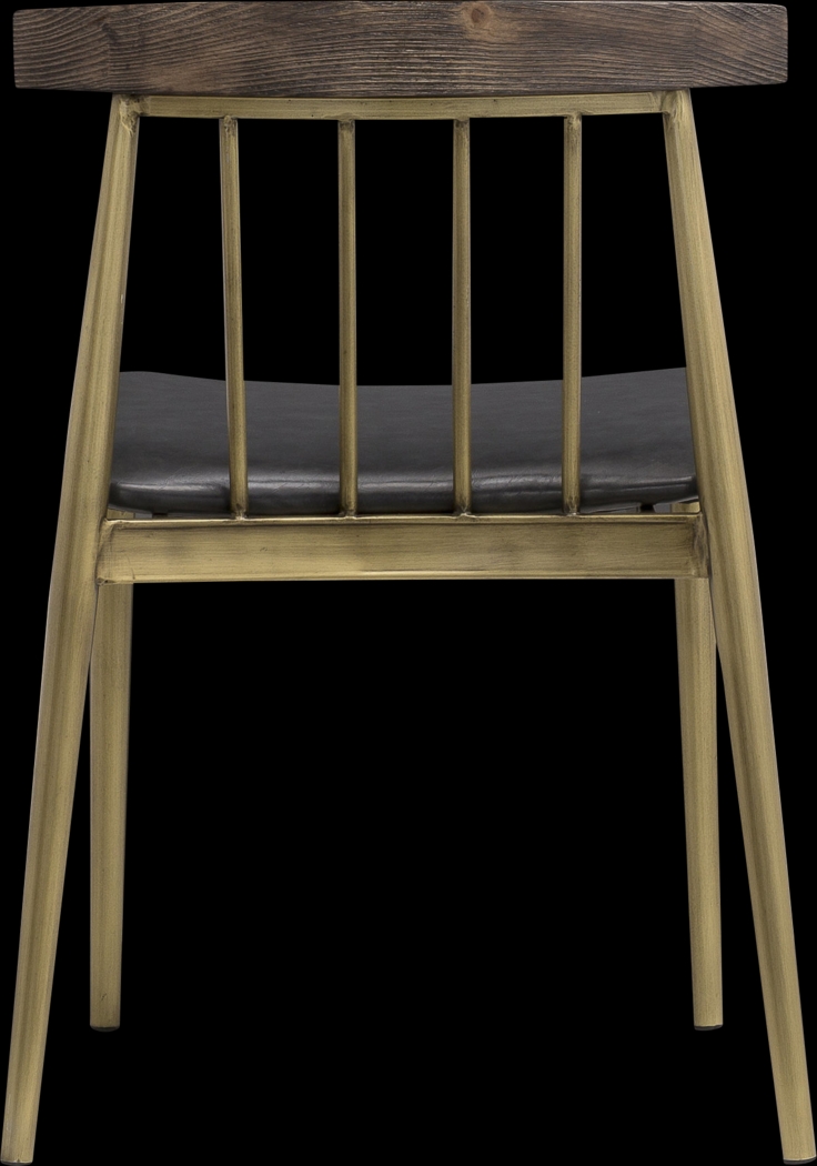 Allie Lane Brass Side Chair, Set of 2 - Thumbnail - Image 6