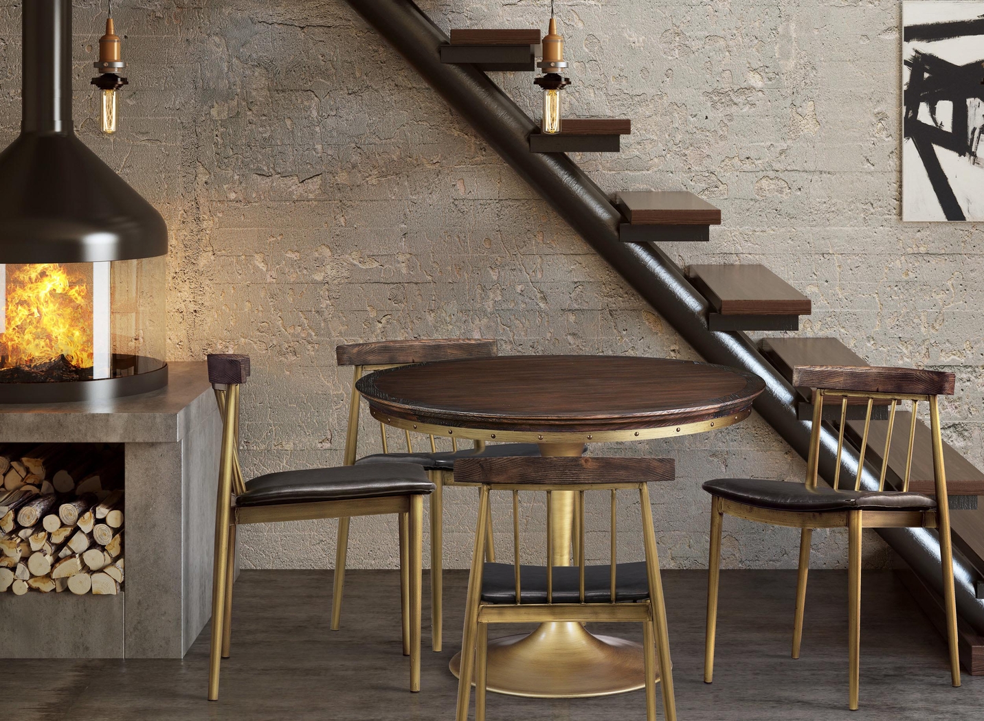 Allie Lane Brass Side Chair, Set of 2 - Thumbnail - Image 10