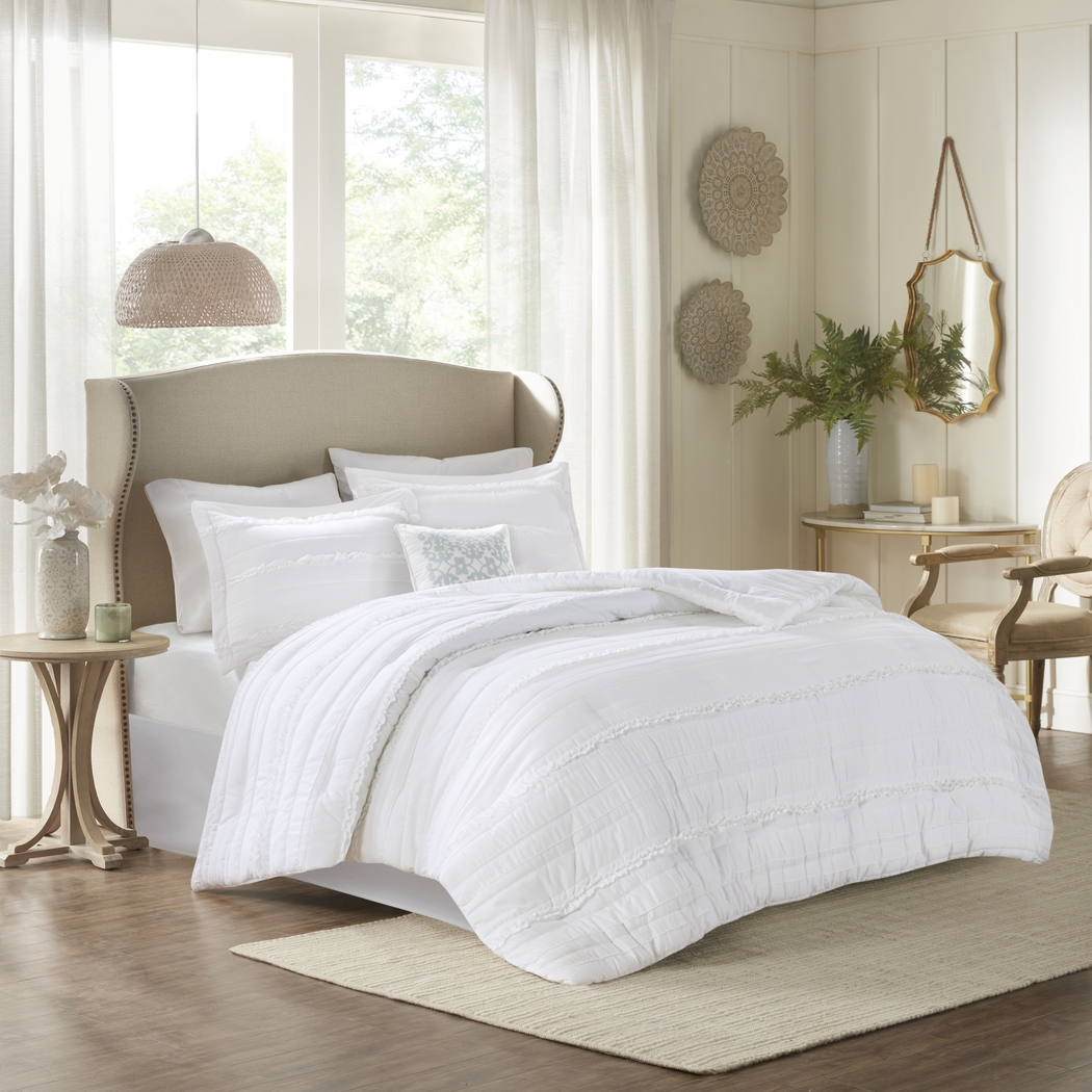 Allinda White 5 Pc King Comforter Set - Thumbnail - Image 2