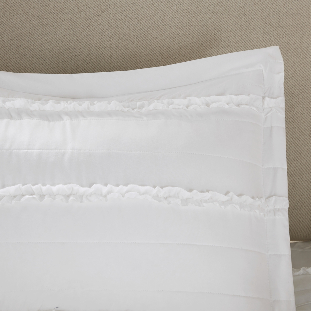 Allinda White 5 Pc Queen Comforter Set - Thumbnail - Image 6