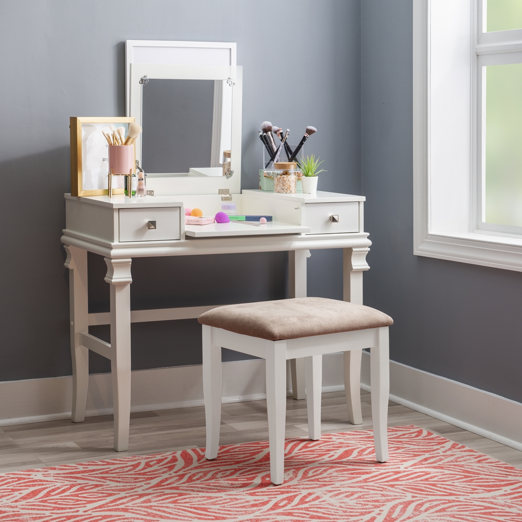 Alline White Vanity Set - Thumbnail - Image 5