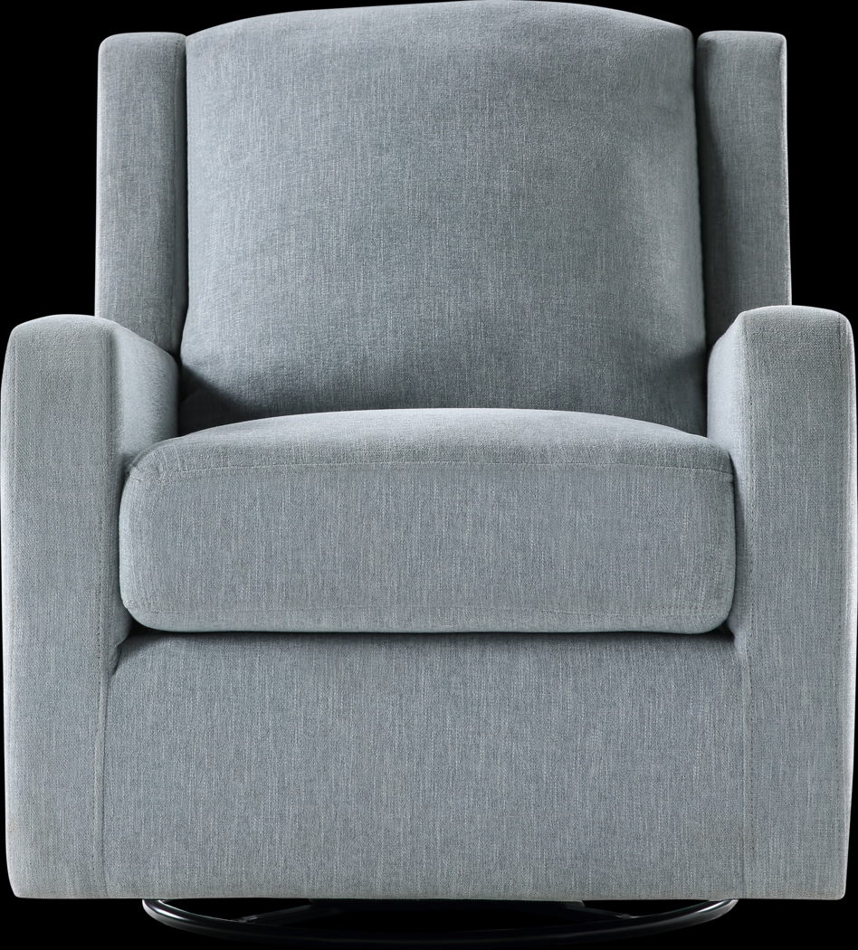 Allister Stone Blue Accent Chair - Thumbnail - Image 2