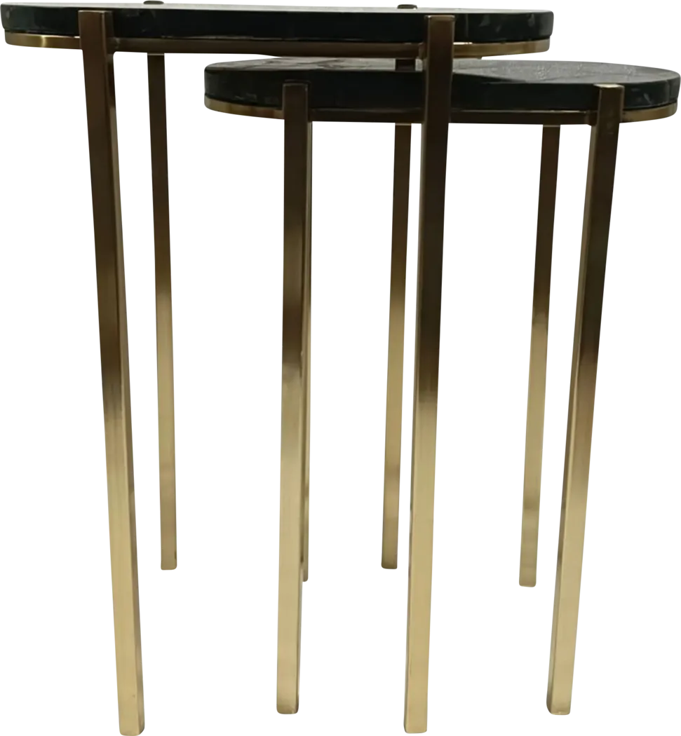 Alliu Black/Gold Nesting Table, Set of 2 - Thumbnail - Image 6