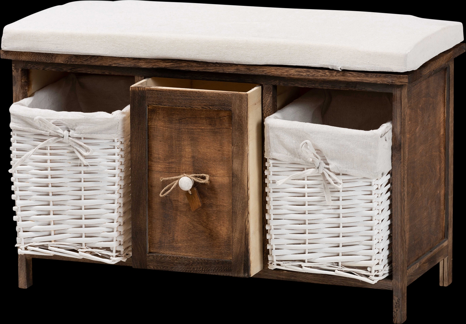 Allius Walnut Accent Bench - Thumbnail - Image 2