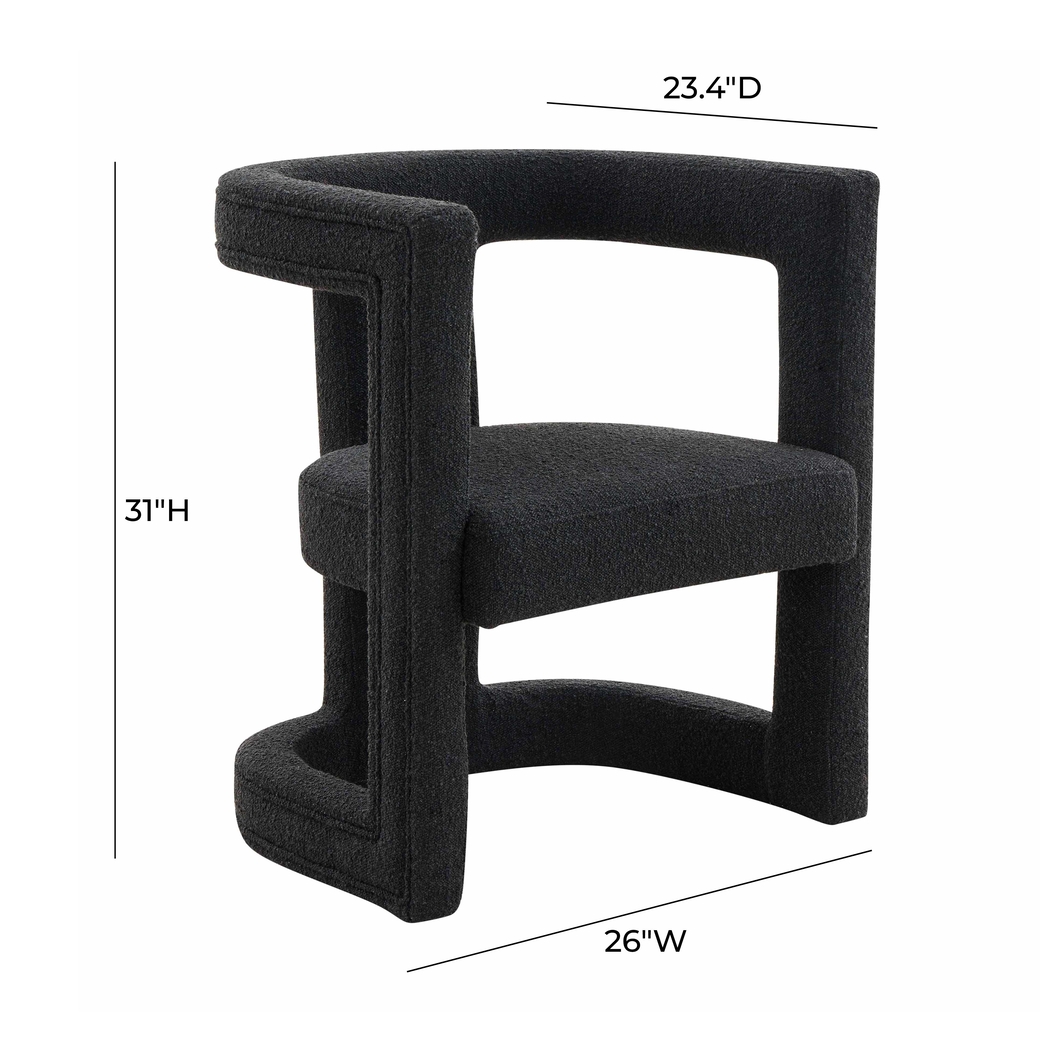 Allora Ann I Black Accent Chair - Thumbnail - Image 5