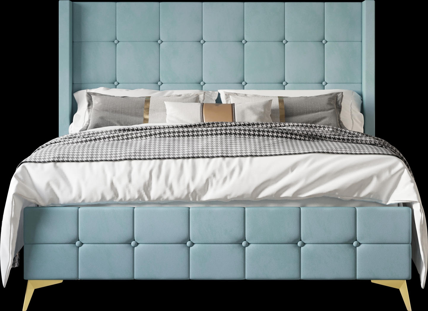 Allpeina Blue Full Bed - Thumbnail - Image 1