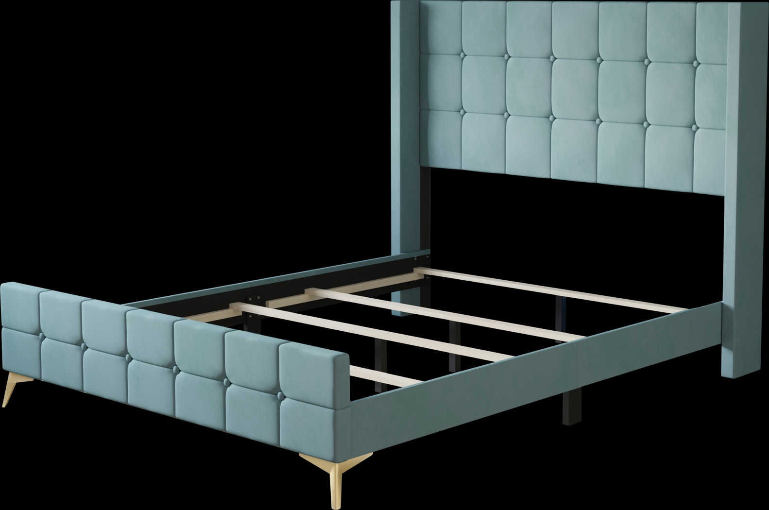 Allpeina Blue King Bed - Thumbnail - Image 3