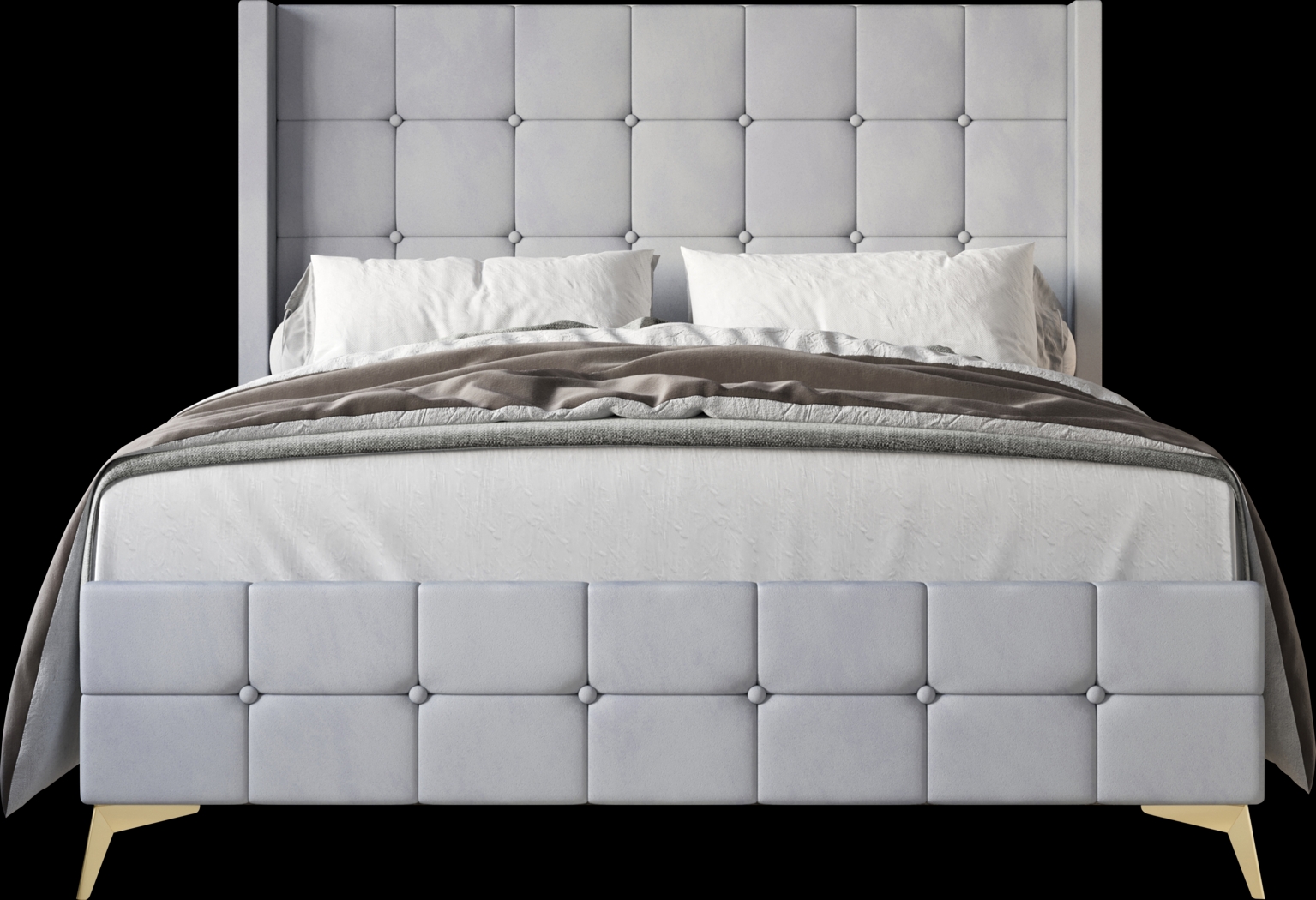 Allpeina Gray Full Bed - Thumbnail - Image 1
