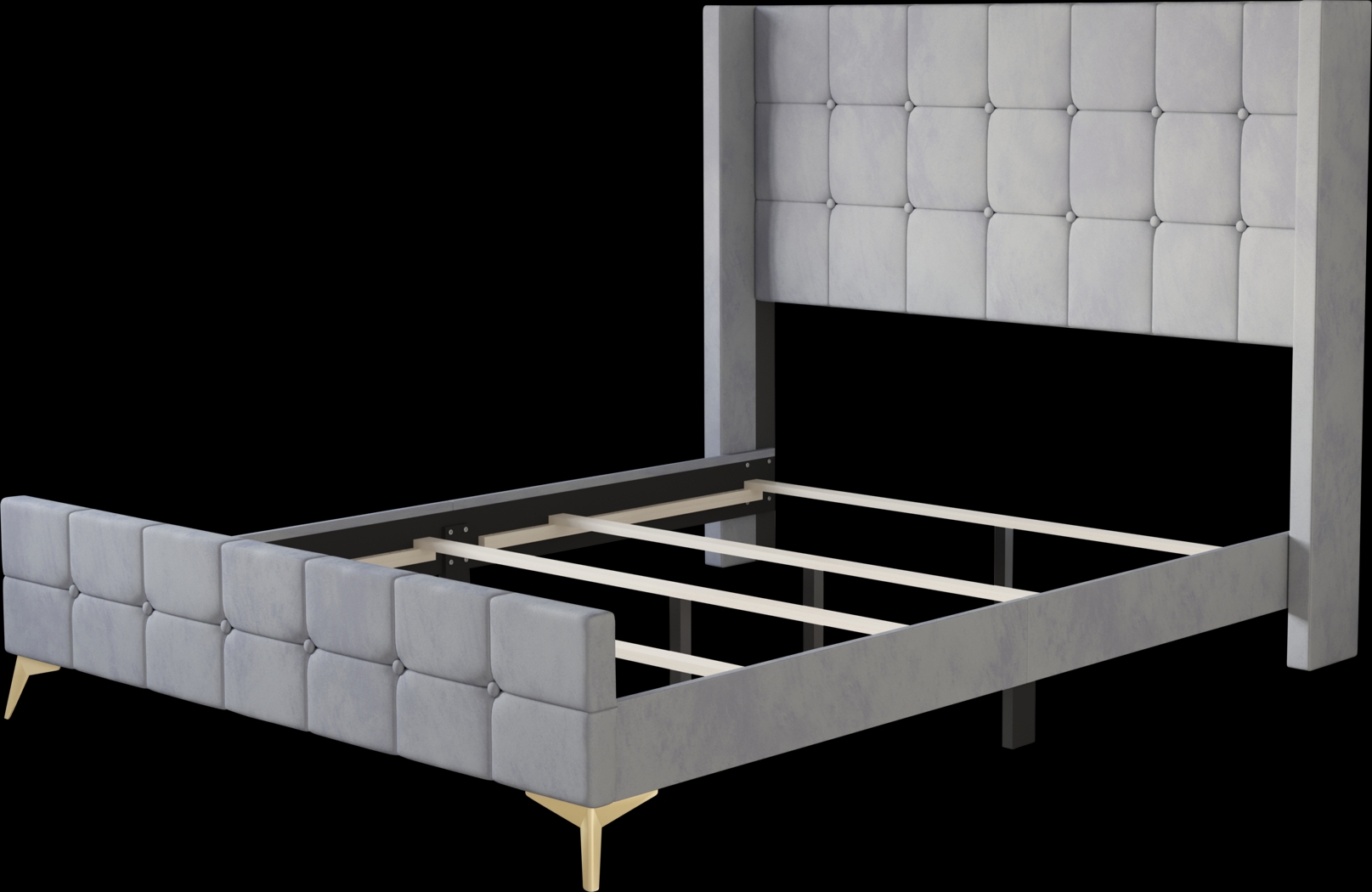 Allpeina Gray Twin Bed - Thumbnail - Image 3