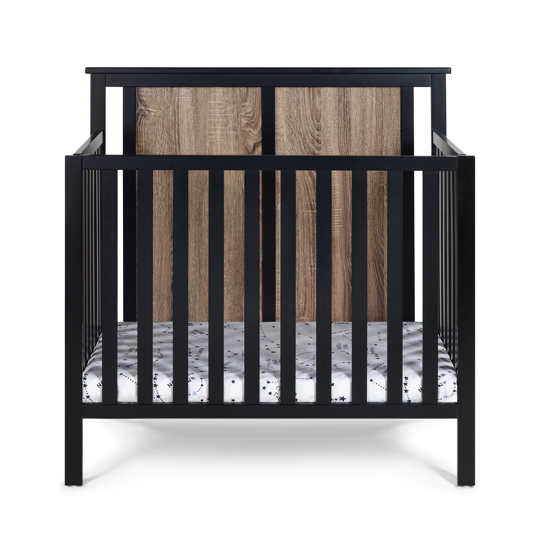 Kids Allsky Black Crib with Mattress Pad - Thumbnail - Image 2