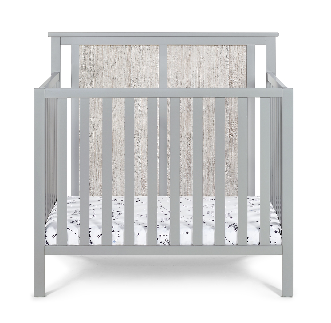 Kids Allsky Gray Crib with Mattress Pad - Thumbnail - Image 2