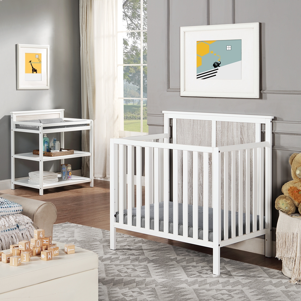 Kids Allsky White Crib with Mattress Pad - Thumbnail - Image 3