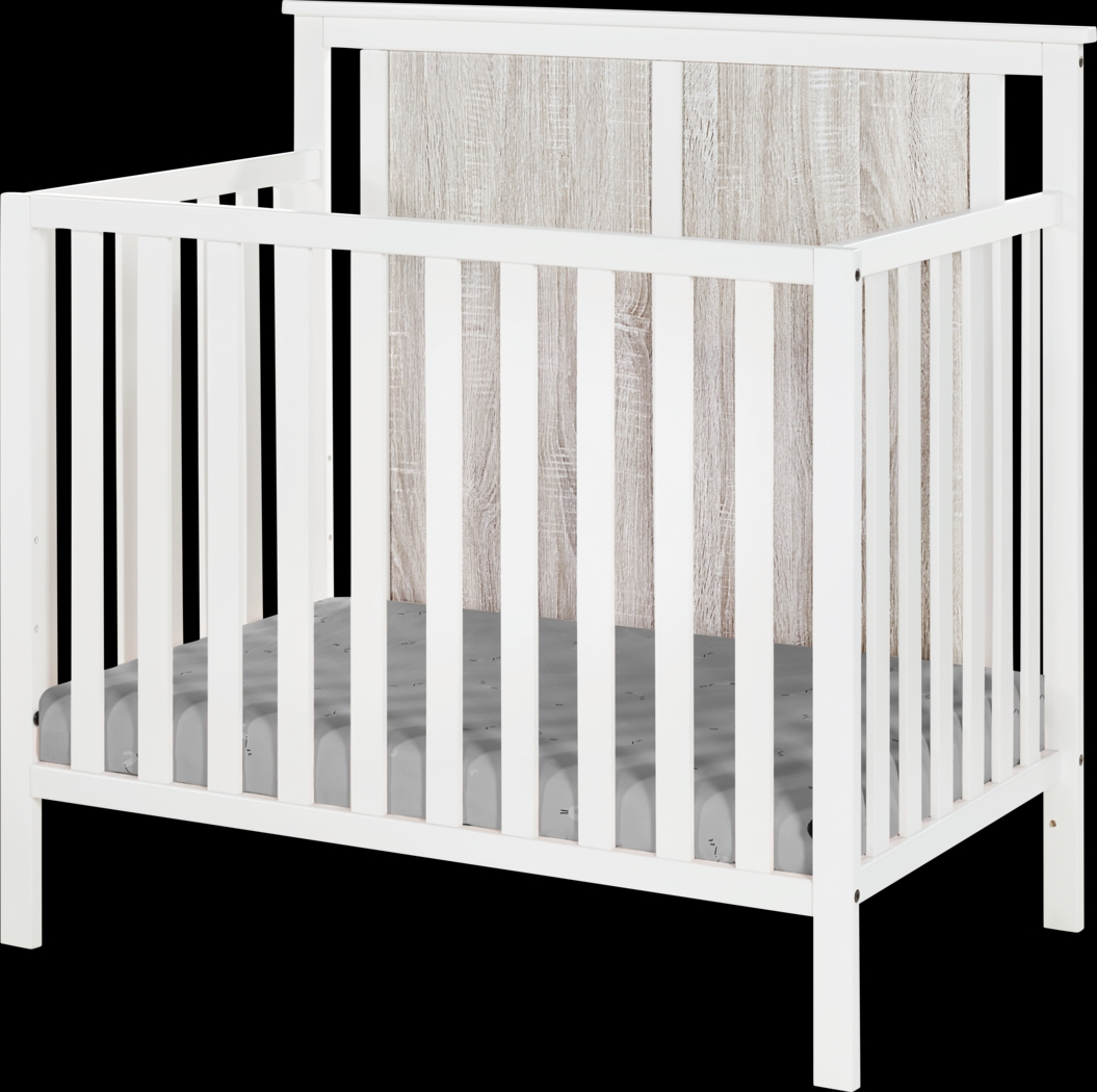Kids Allsky White Crib with Mattress Pad - Thumbnail - Image 1