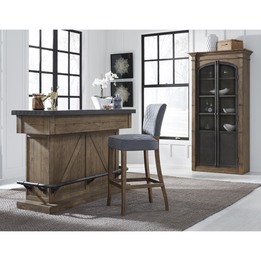 Allstone Brown Bar Cabinet - Thumbnail - Image 8