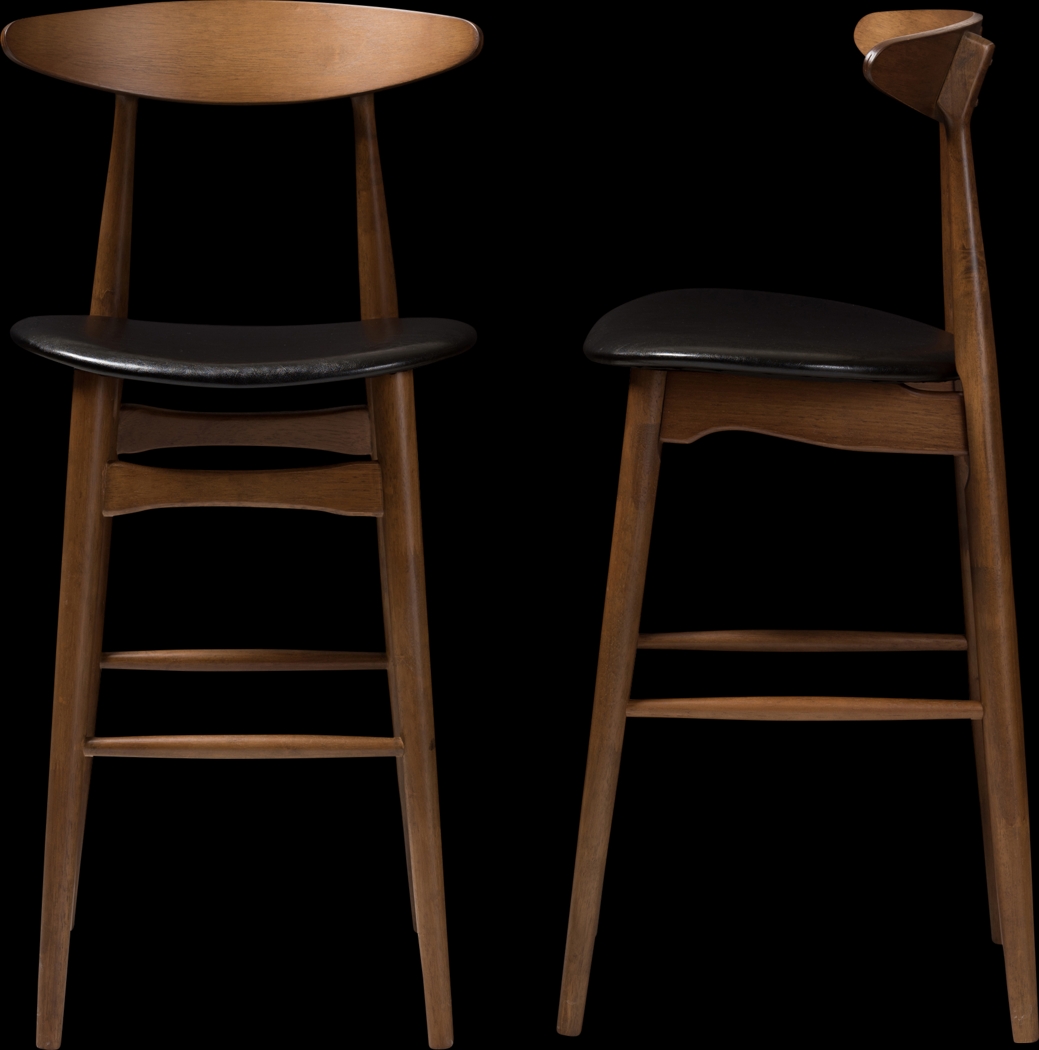 Allumbaugh Black Barstool (Set of 2) - Thumbnail - Image 4