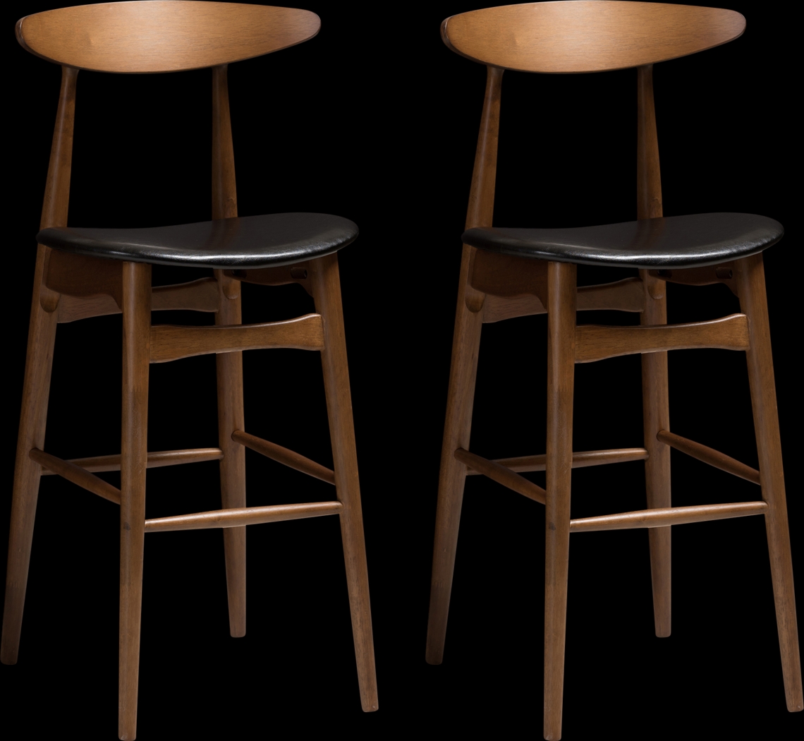 Allumbaugh Black Barstool (Set of 2) - Thumbnail - Image 1