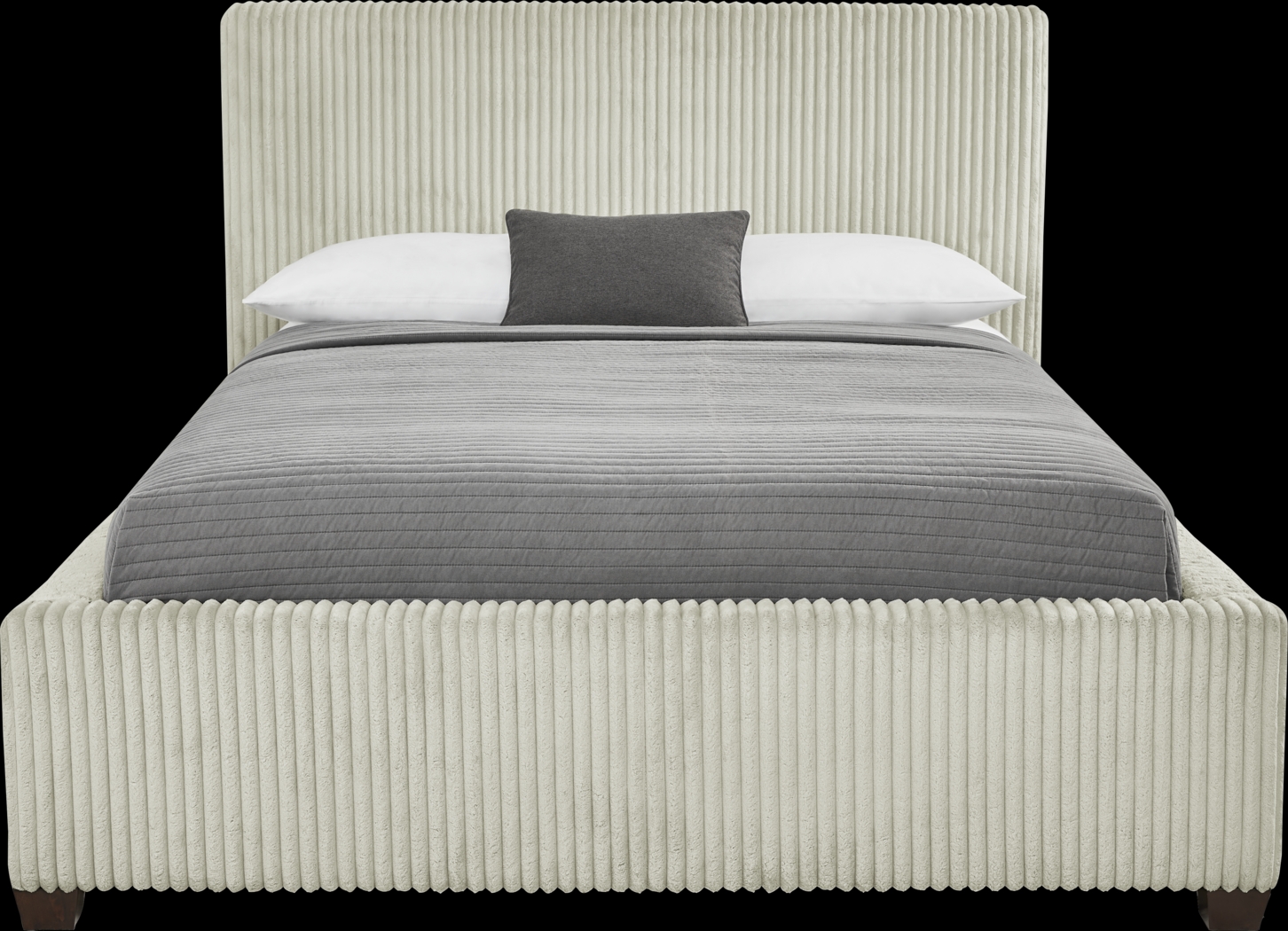 Allure Gray 3 Pc King Upholstered Bed - Thumbnail - Image 1