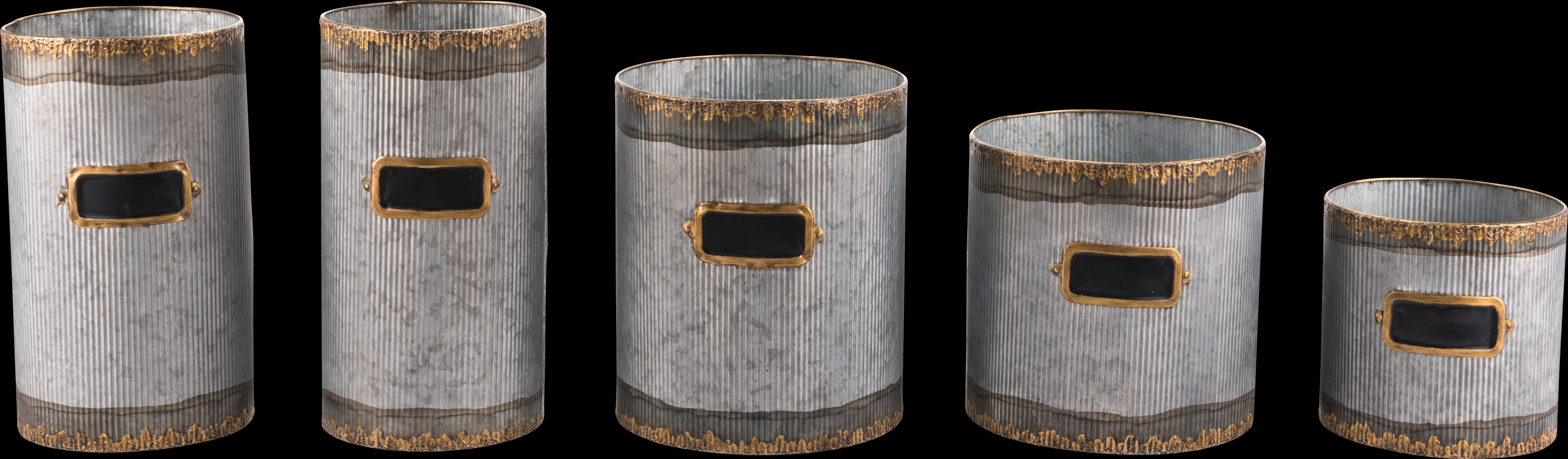 Allysum Gray Outdoor Set of 5 Planters - Thumbnail - Image 2