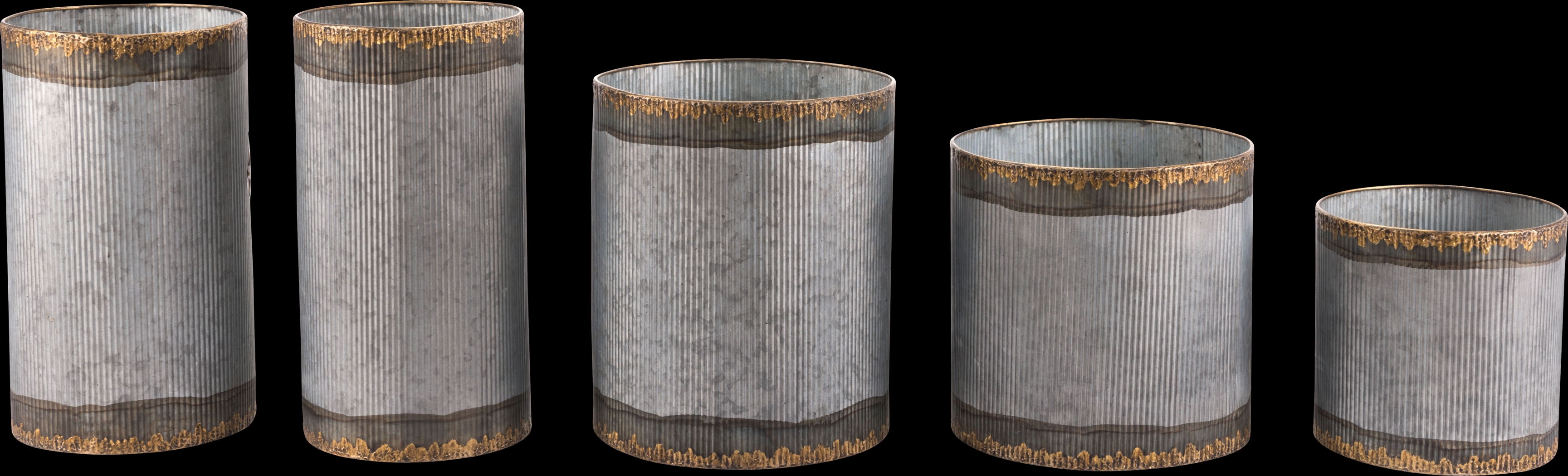 Allysum Gray Outdoor Set of 5 Planters - Thumbnail - Image 3