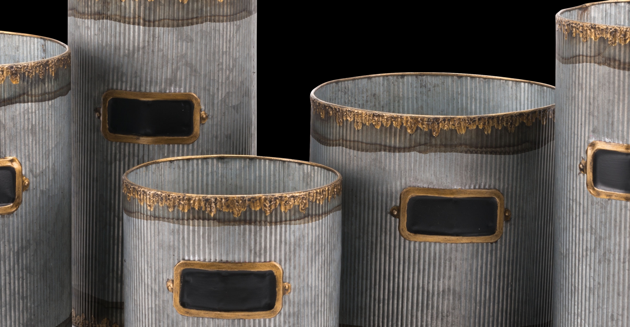 Allysum Gray Outdoor Set of 5 Planters - Thumbnail - Image 4
