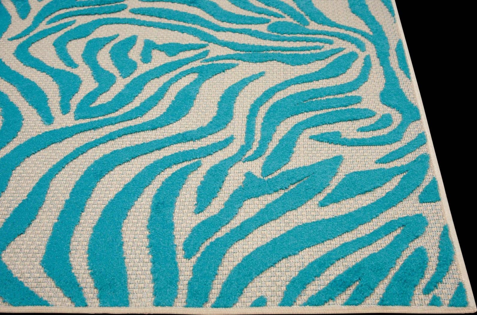 Almarie Blue 8' x 11' Indoor/Outdoor Rug - Thumbnail - Image 2
