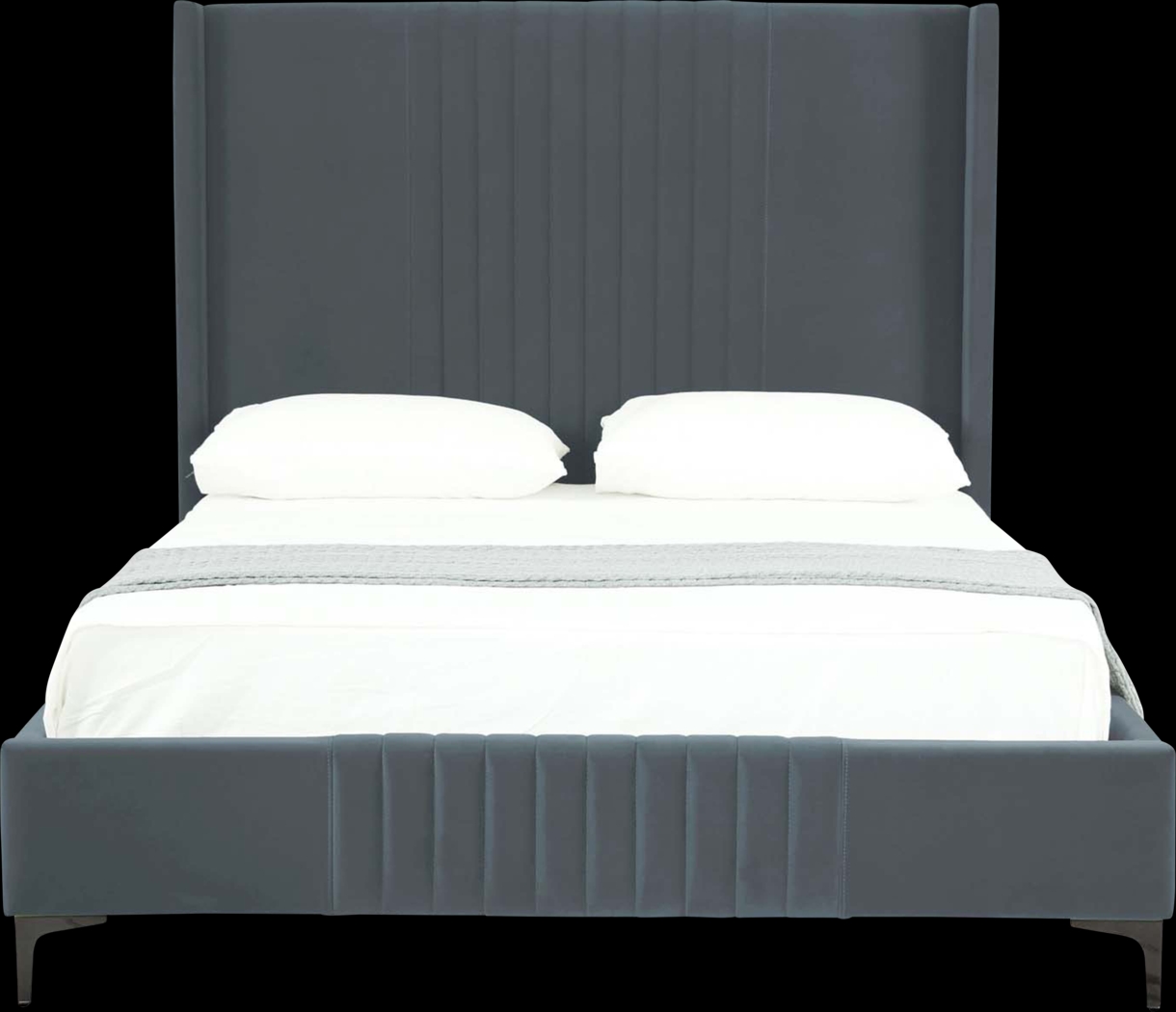 Almendra Gray Queen Bed - Thumbnail - Image 1